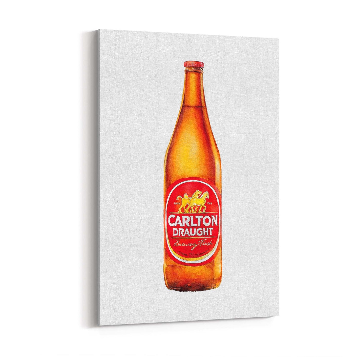 Carlton Draught Longneck Beer Wall Art - The Affordable Art Company