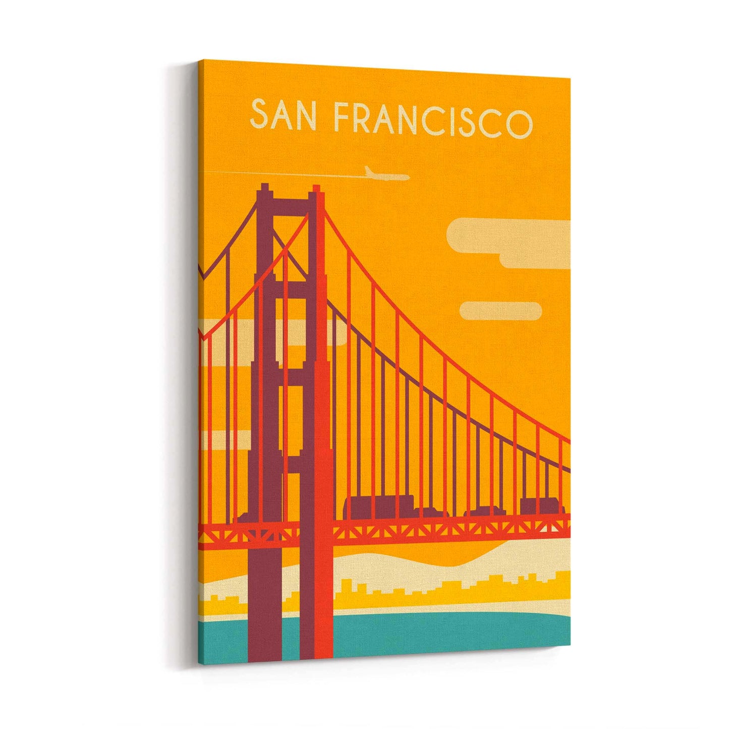 Retro San Francisco California USA Travel Wall Art #2 - The Affordable Art Company