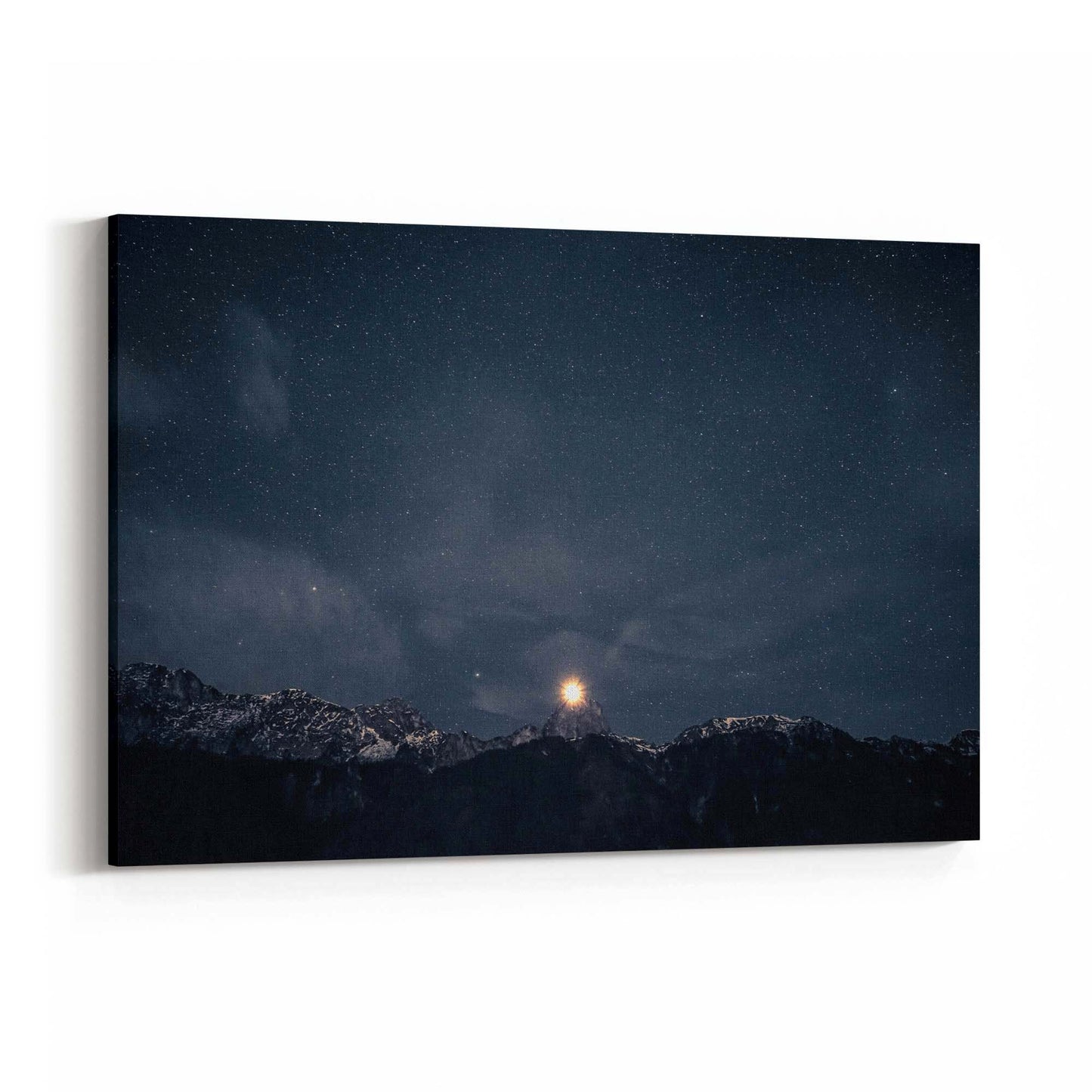 Starry Mountains Night Photograph Wall Art - The Affordable Art Company