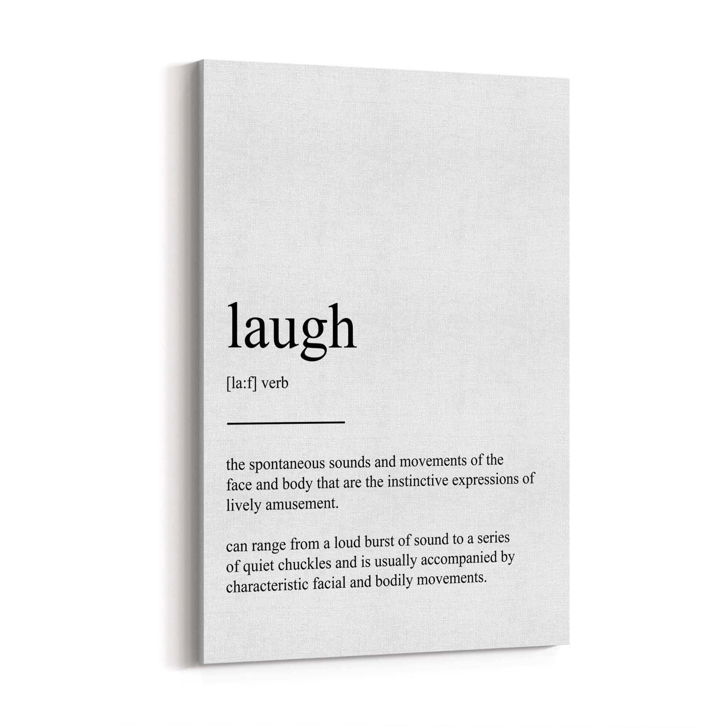 Dictionary Definition "Laugh" Bedroom Wall Art - The Affordable Art Company