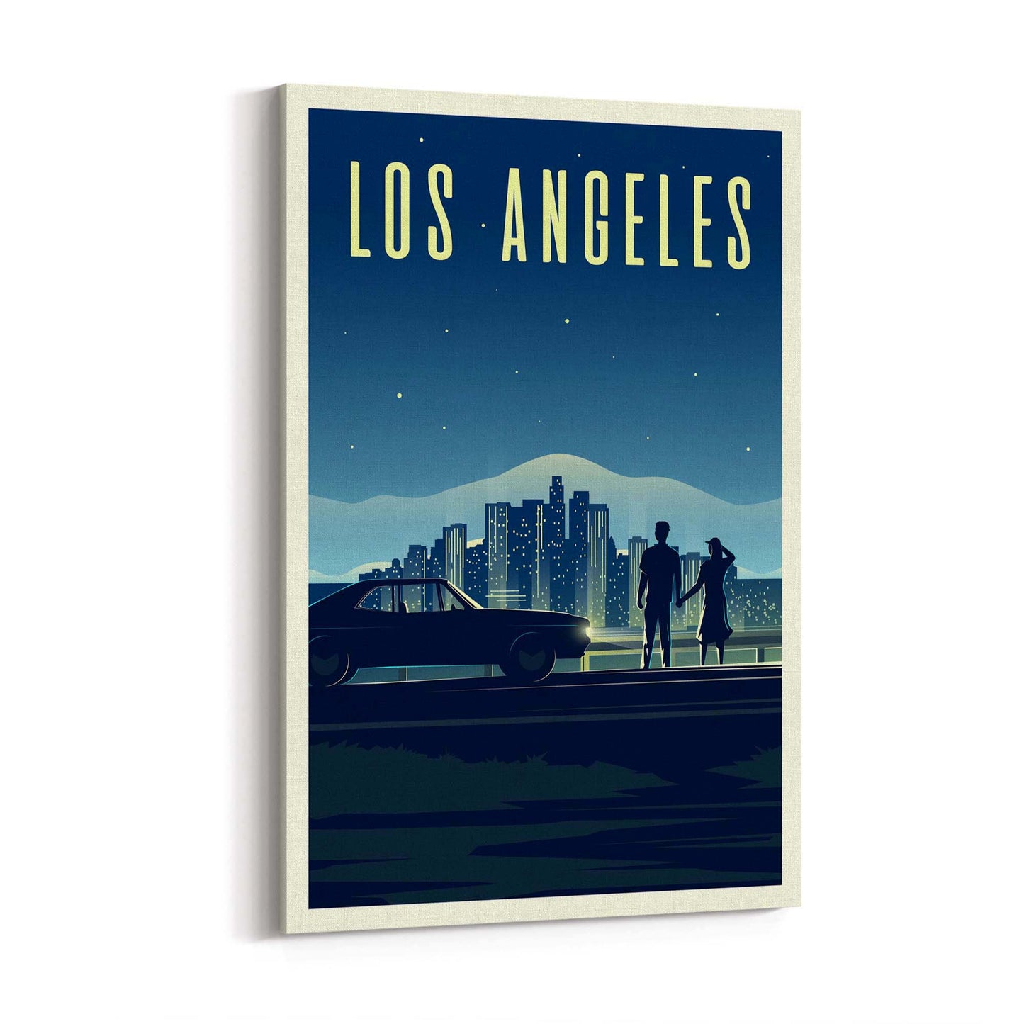 Retro Los Angeles California Travel Vintage Wall Art - The Affordable Art Company