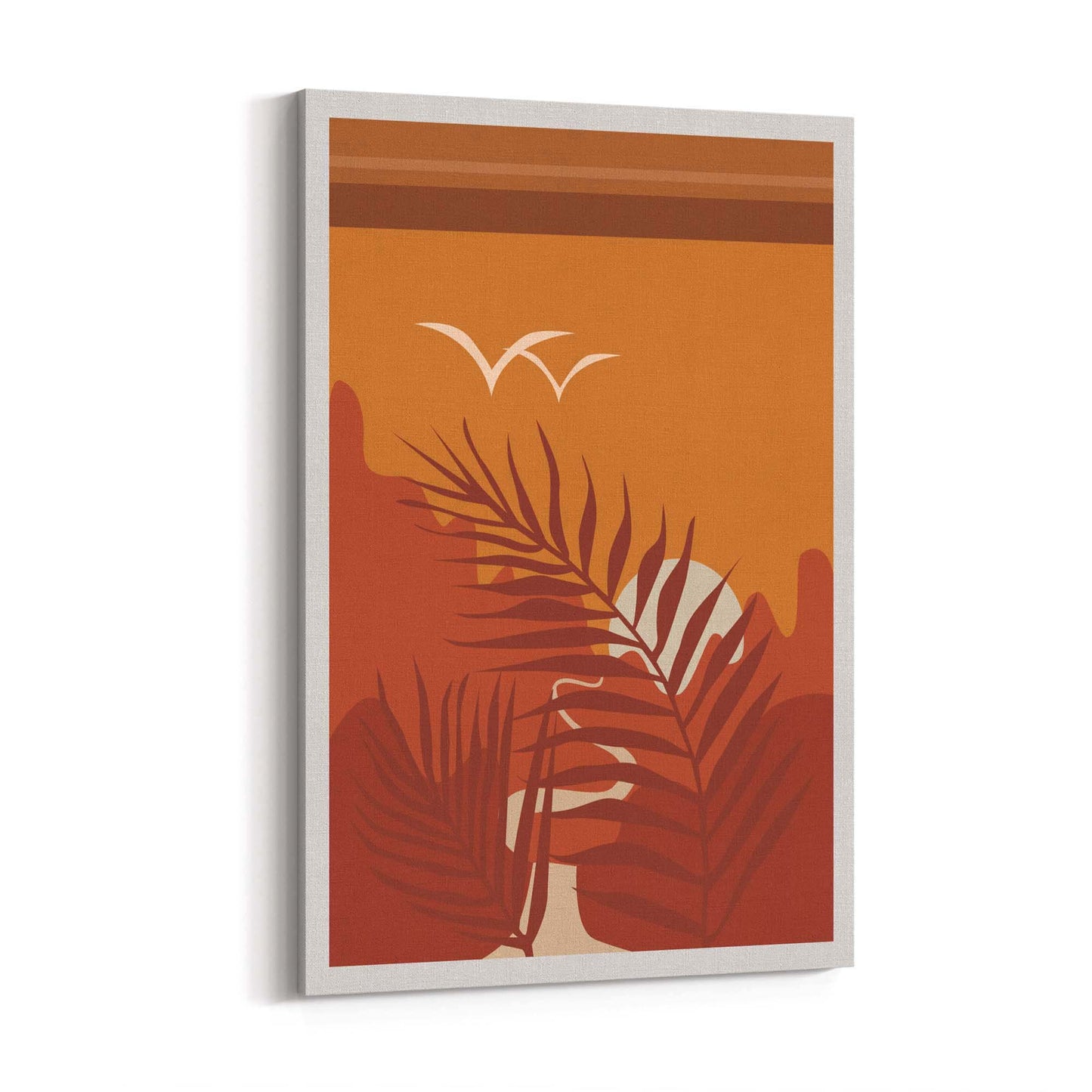 Summer Sunset Retro Landscape Kitchen Wall Art - The Affordable Art Company