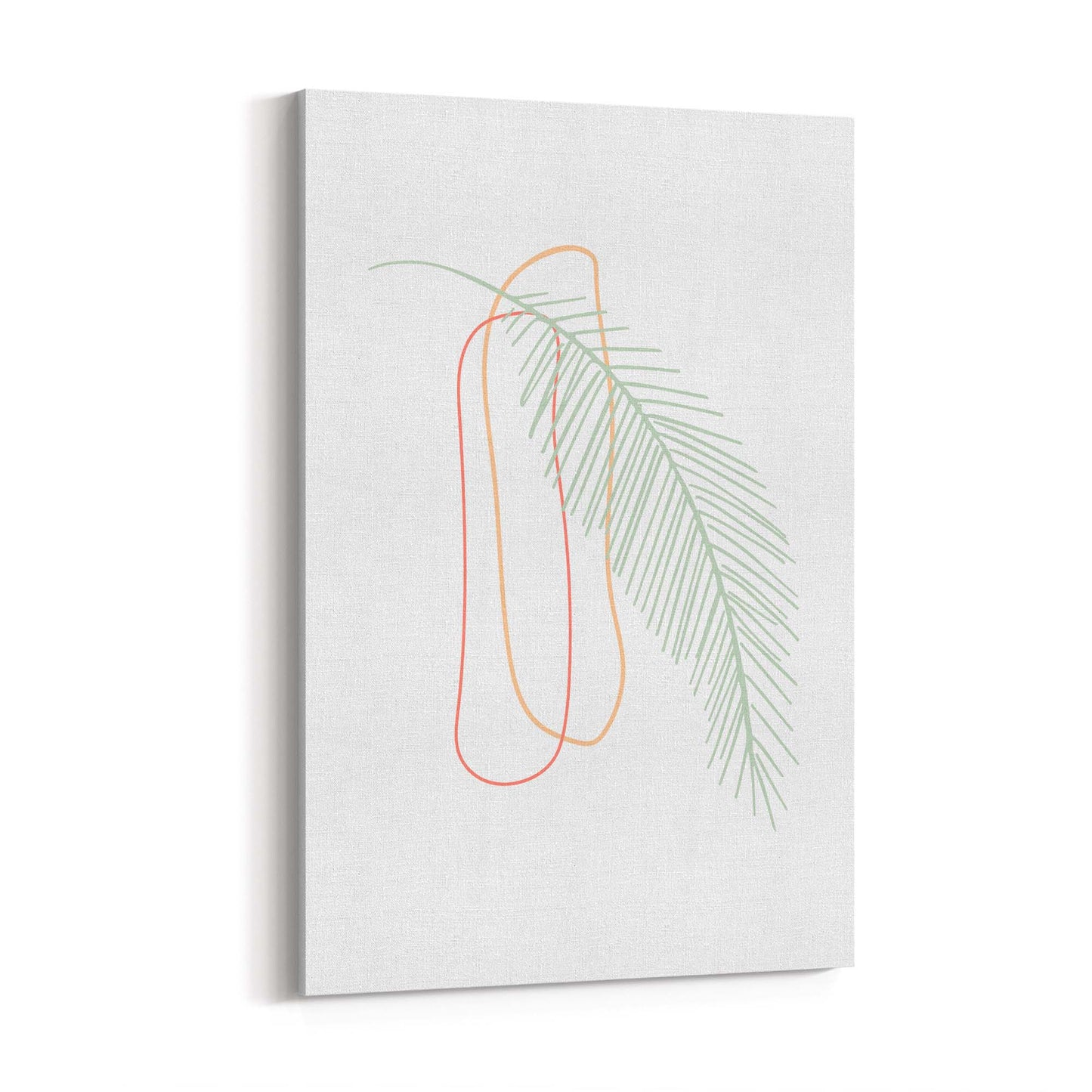 Minimal Feather Neon Abstract Design Wall Art #2 - The Affordable Art Company