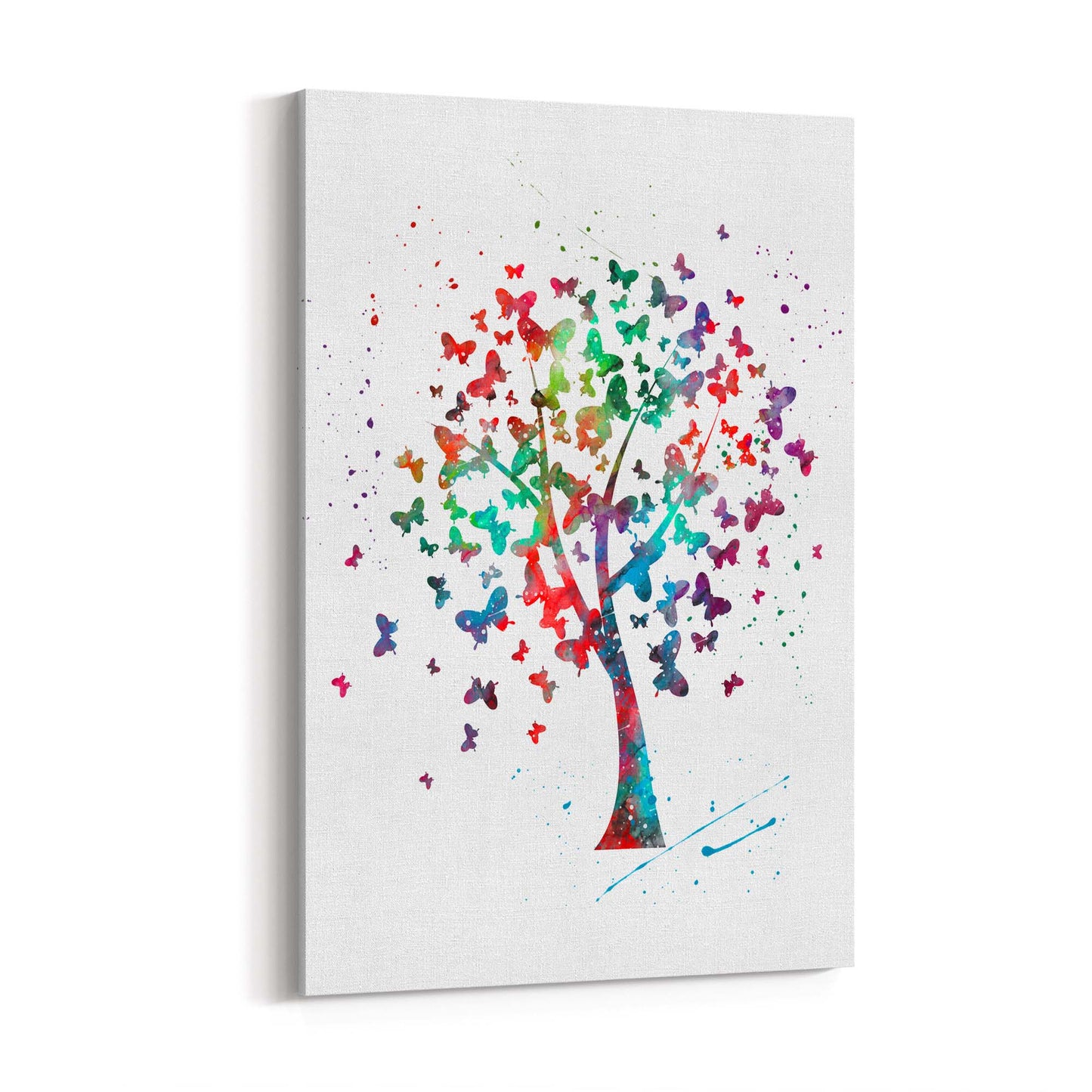 Butterfly Tree Cute Nursery Baby Toddler Wall Art - The Affordable Art Company