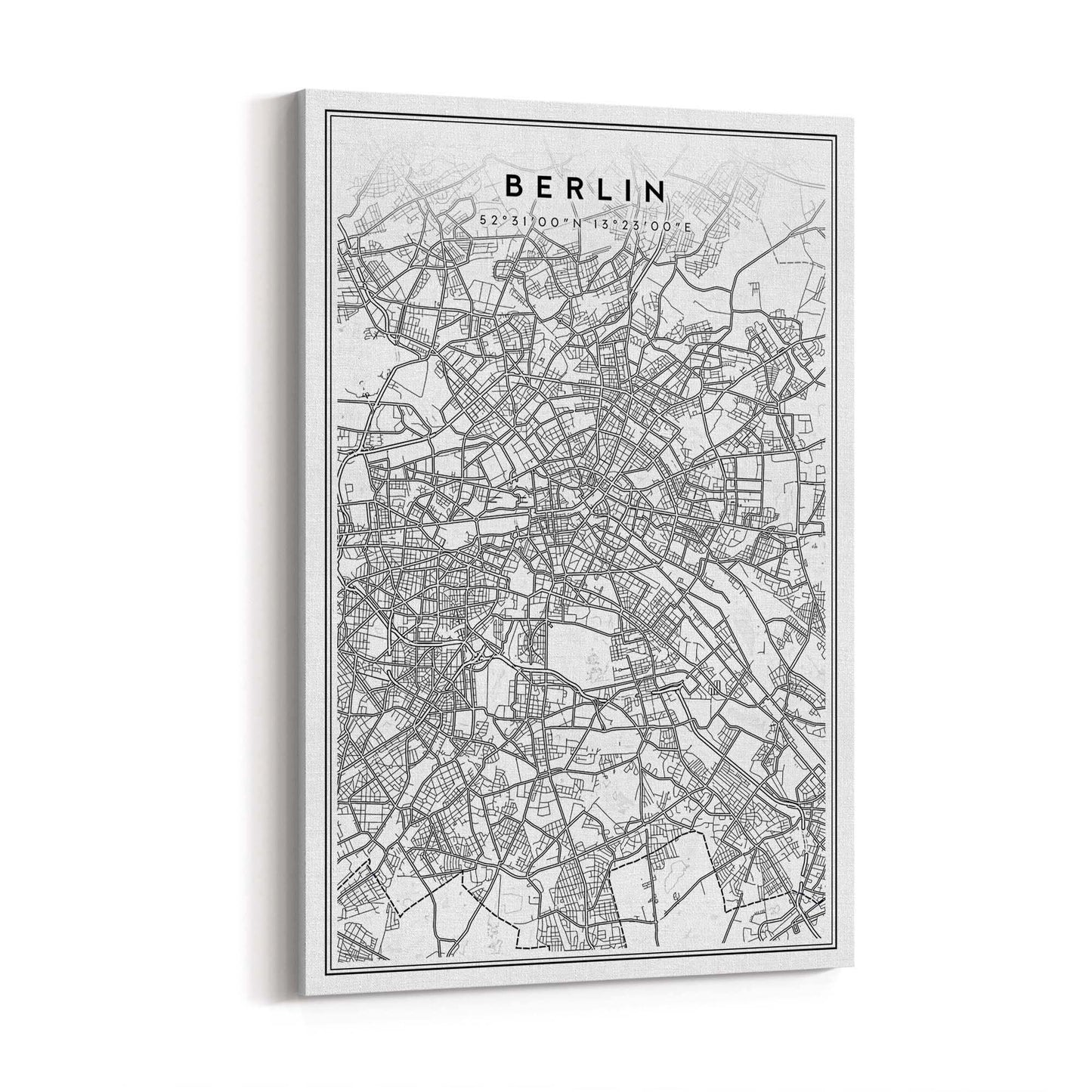 Berlin Germany Minimal Map Travel Wall Art - The Affordable Art Company