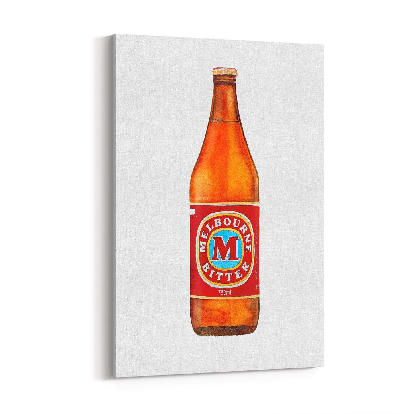 Melbourne Bitter Longneck Painting Wall Art - The Affordable Art Company