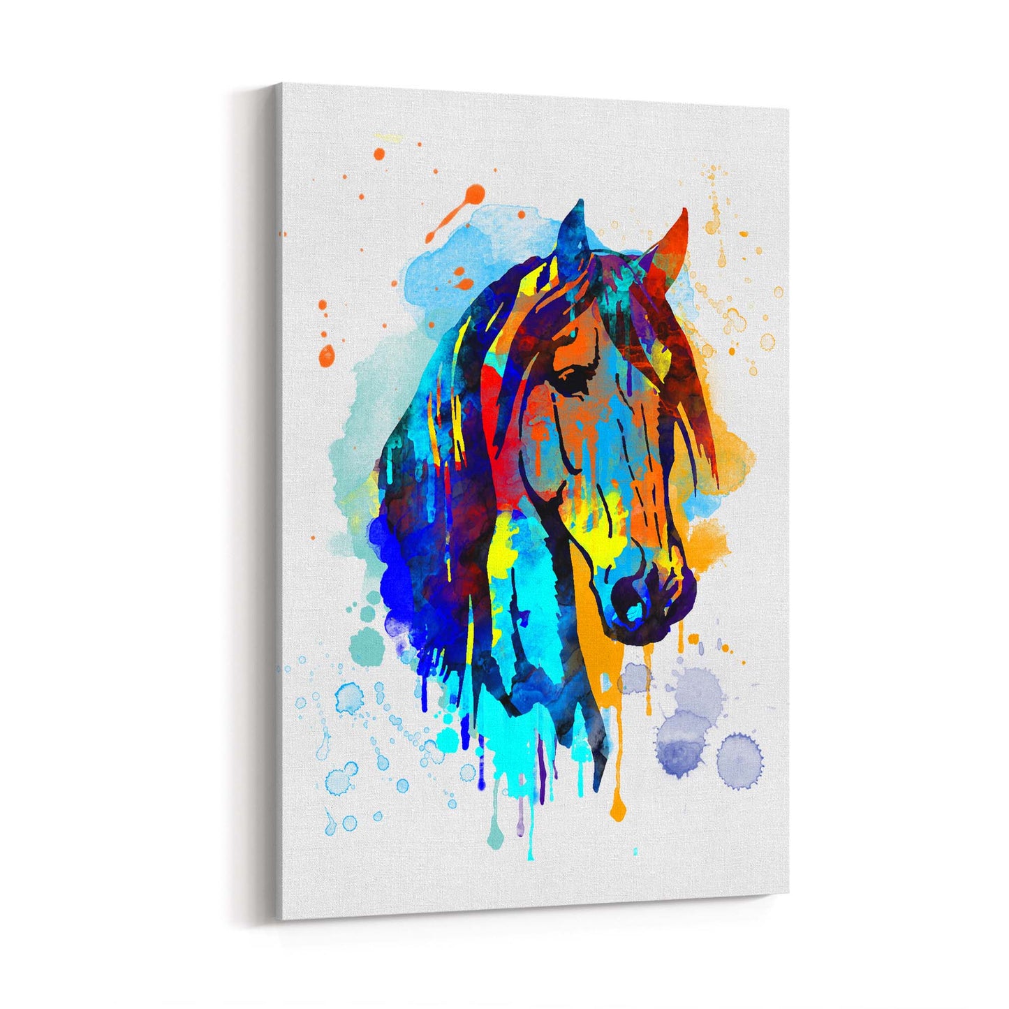 Horse Painting Girls Bedroom Colourful Wall Art #4 - The Affordable Art Company