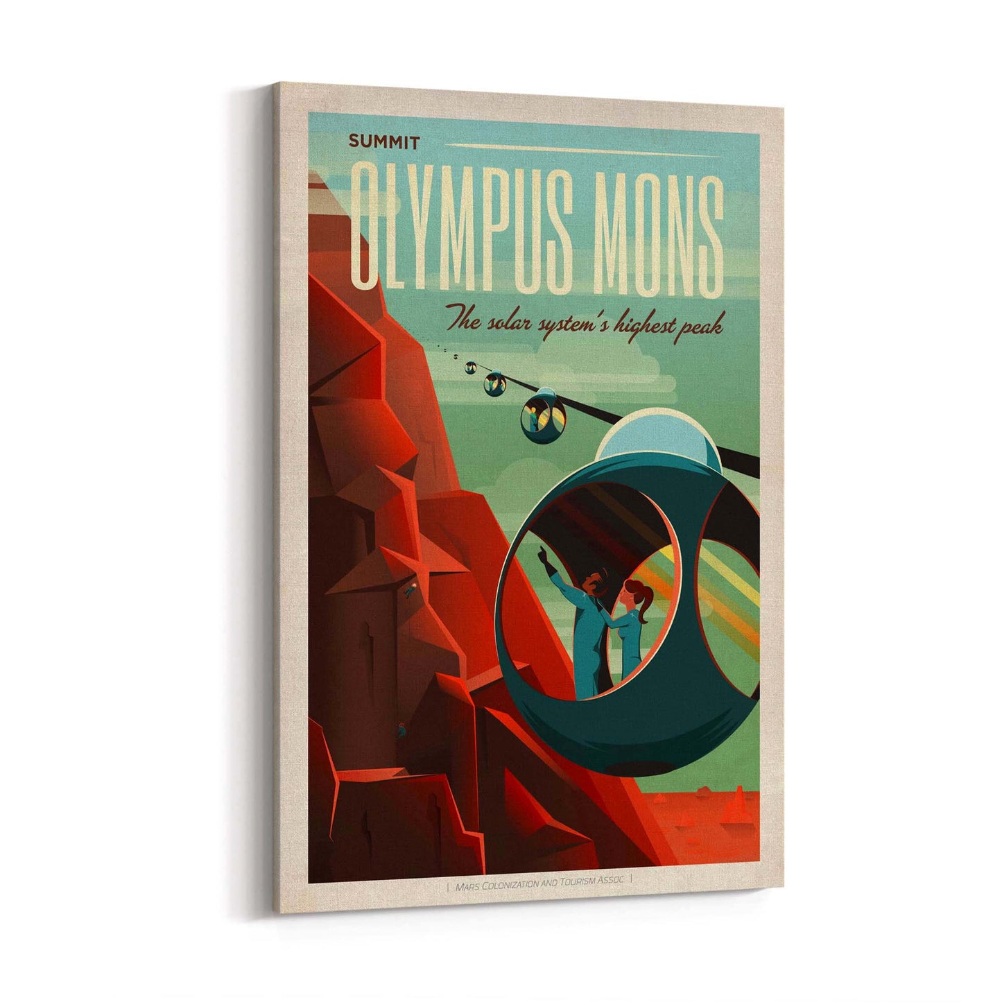 Retro Olympus Mons Space NASA Science Wall Art - The Affordable Art Company