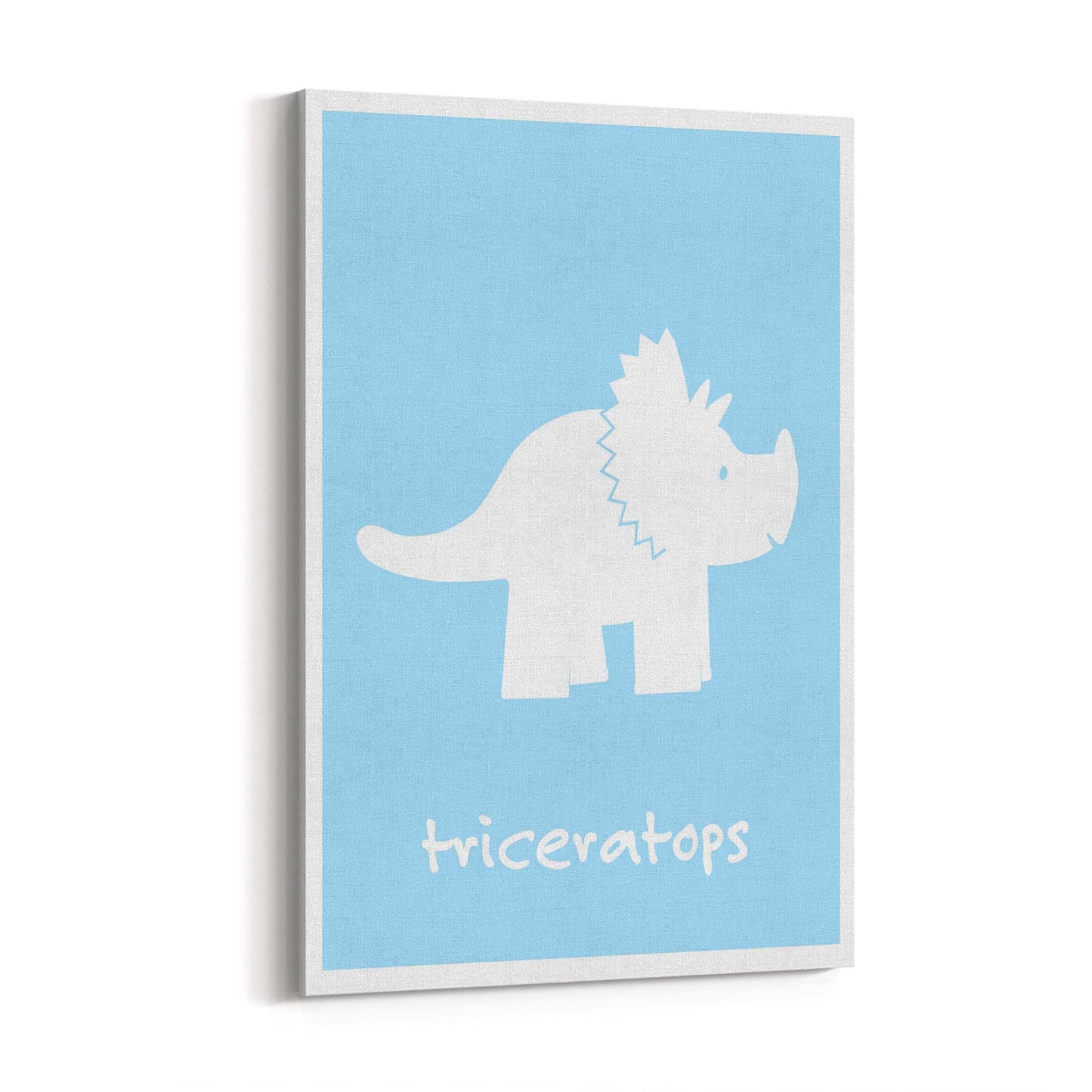 Tricerotops Dinosaur Boys Bedroom Nursery Wall Art - The Affordable Art Company