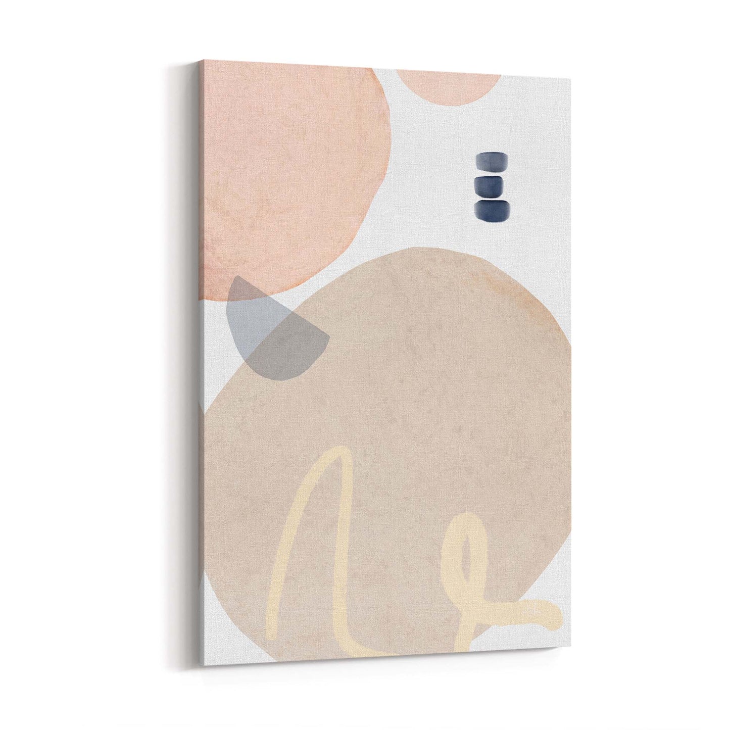 Minimal Pastel Abstract Retro Painting Wall Art #3 - The Affordable Art Company