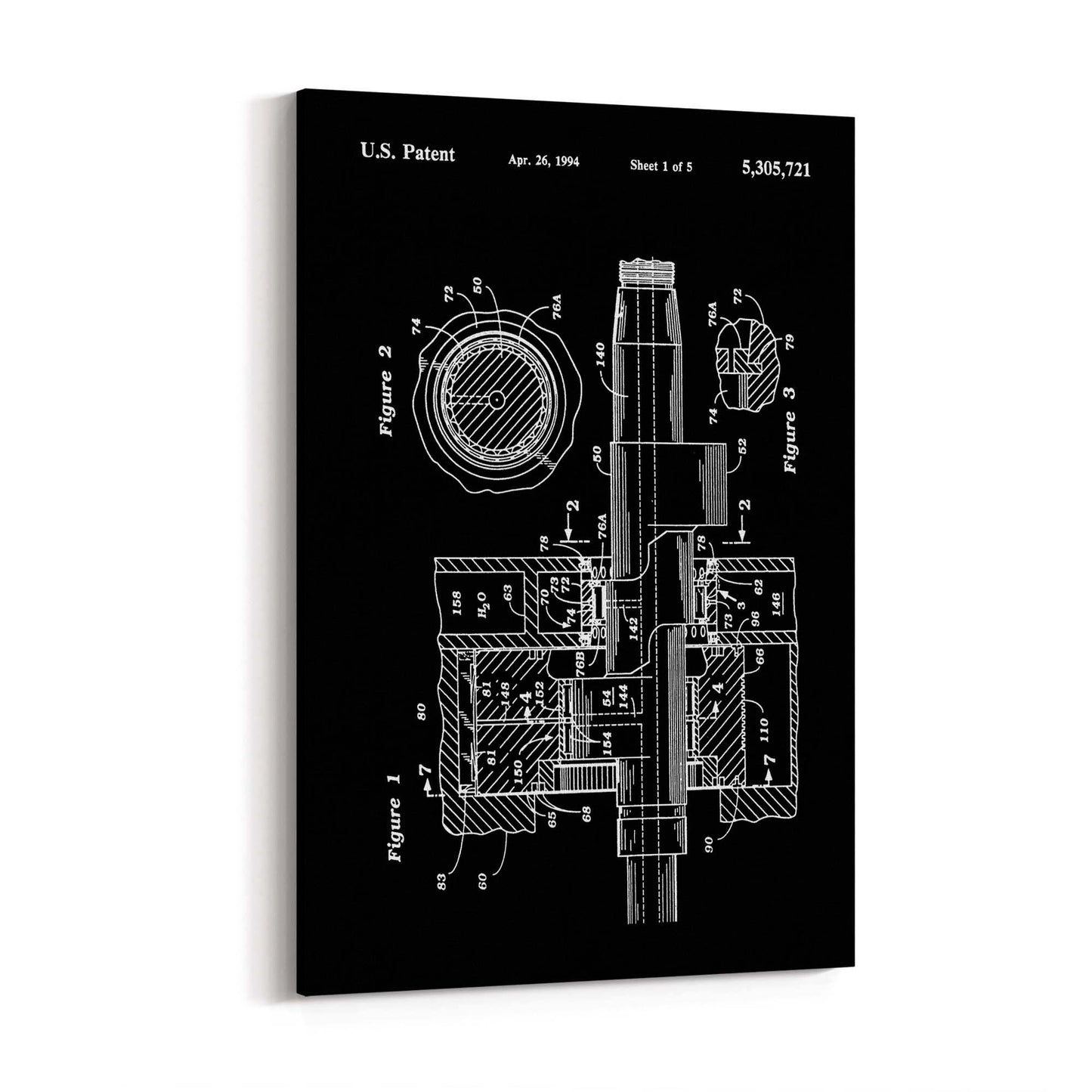 Vintage Rotary Engine Patent Engineering Wall Art #1 - The Affordable Art Company