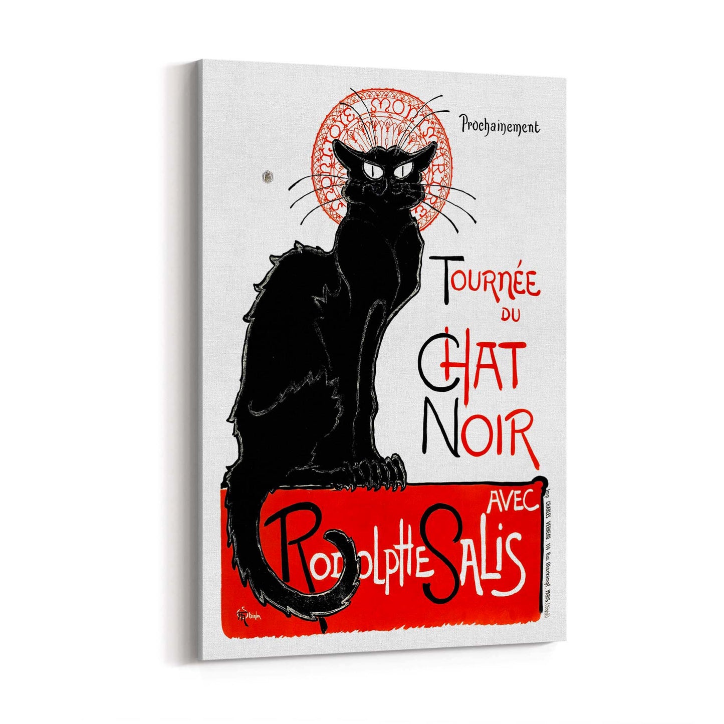 French Chat Noir Black Cat Vintage Advert Wall Art - The Affordable Art Company