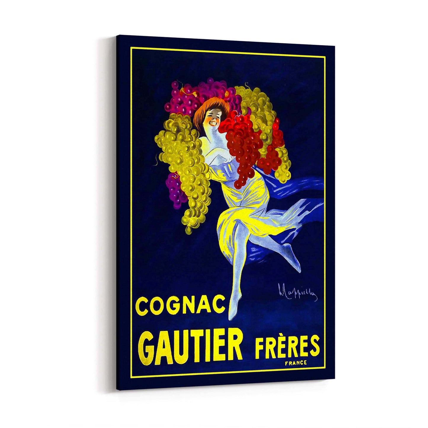 Gautier Frères Cognac Vintage Drinks Advert Wall Art - The Affordable Art Company