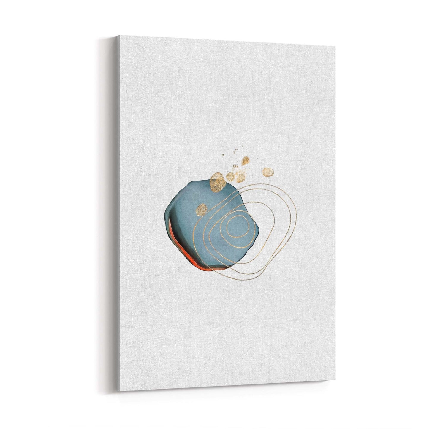Blue Abstract Painting Minimal Modern Wall Art #6 - The Affordable Art Company