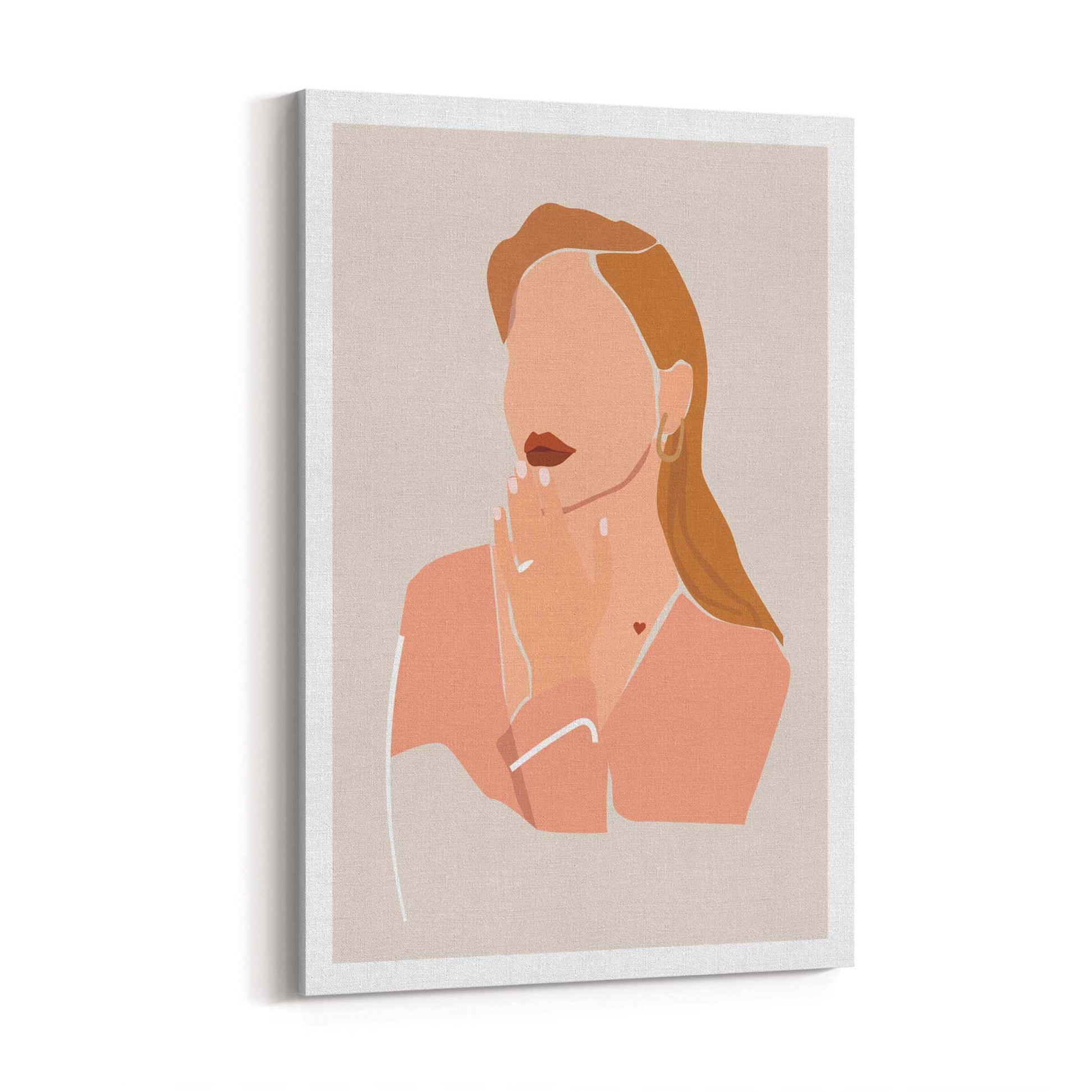 Minimal Girl Abstract Retro Bedroom Wall Art #4 - The Affordable Art Company