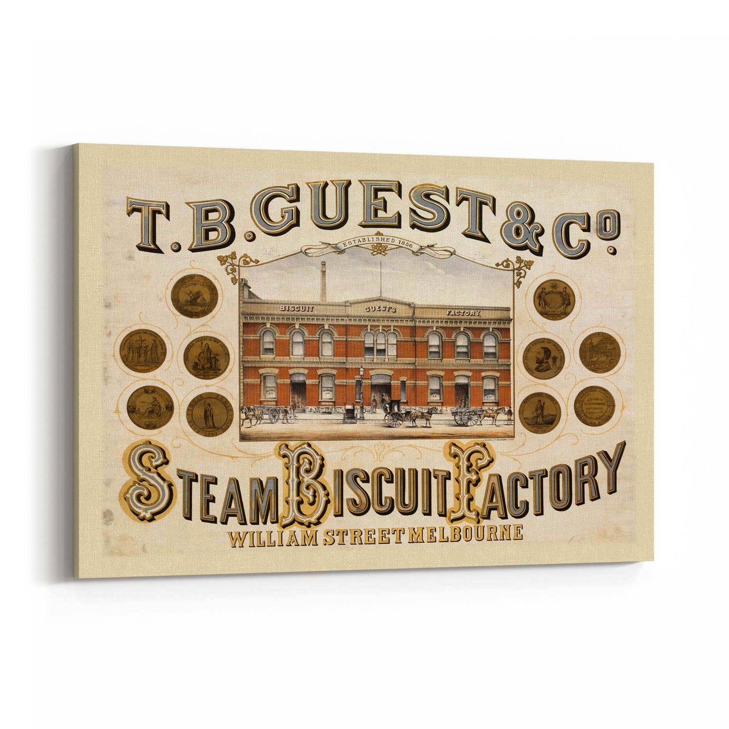 Steam Biscuit Factory Melbourne Vintage Wall Art #1 - The Affordable Art Company