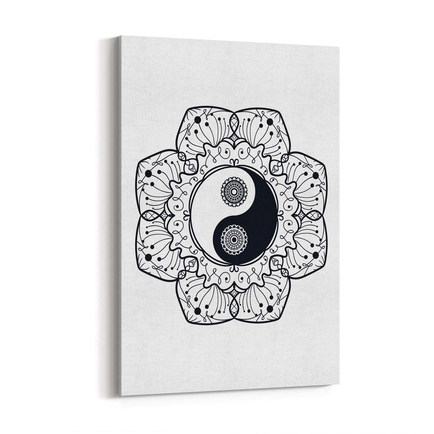 Yin Yang Mandala Calming Yoga Buddist Wall Art #3 - The Affordable Art Company
