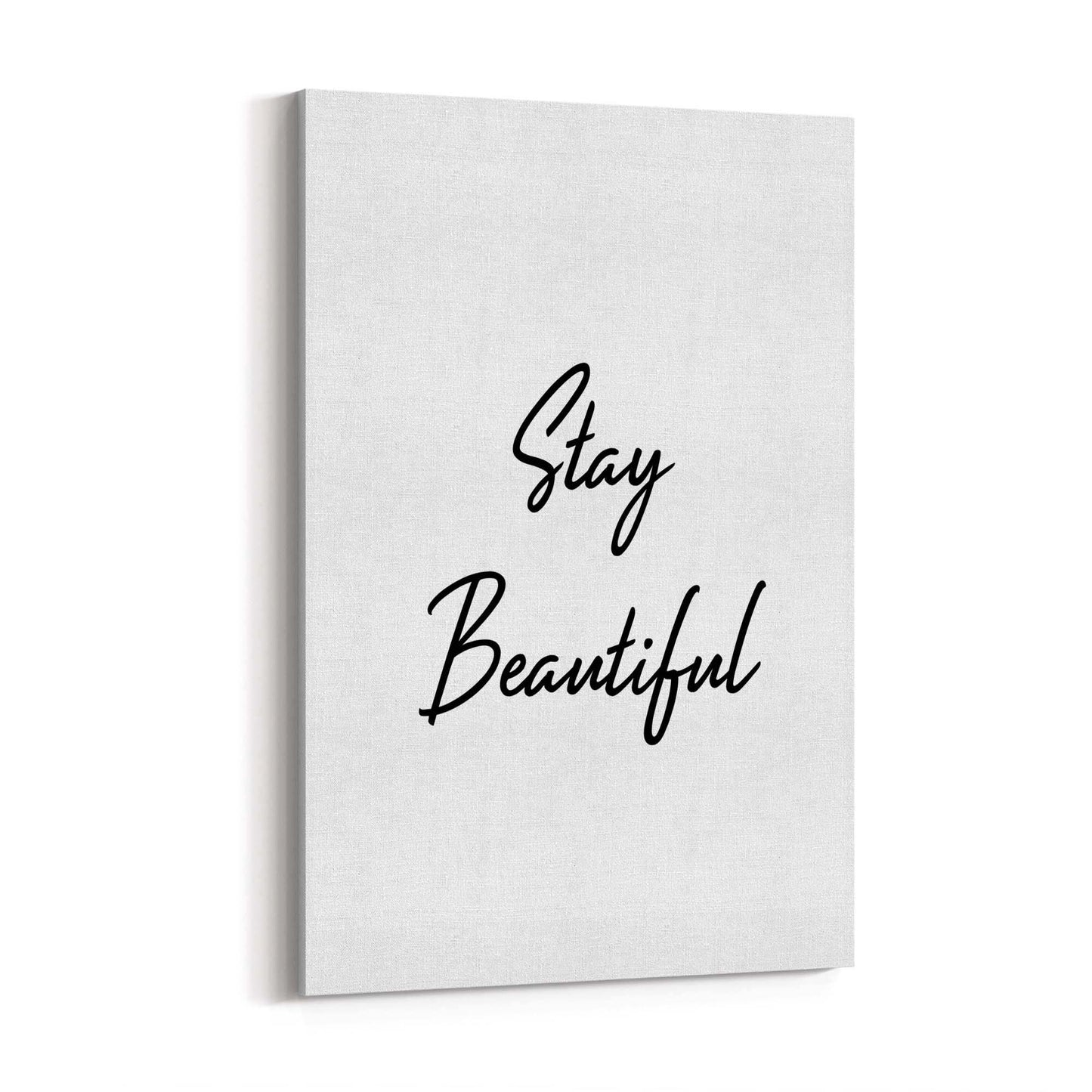 "Stay Beautiful" Fashion Quote Bedroom Wall Art - The Affordable Art Company