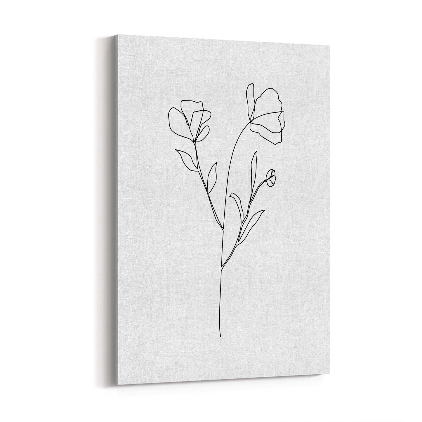 Minimal Floral Drawing Flower Abstract Wall Art #38 - The Affordable Art Company