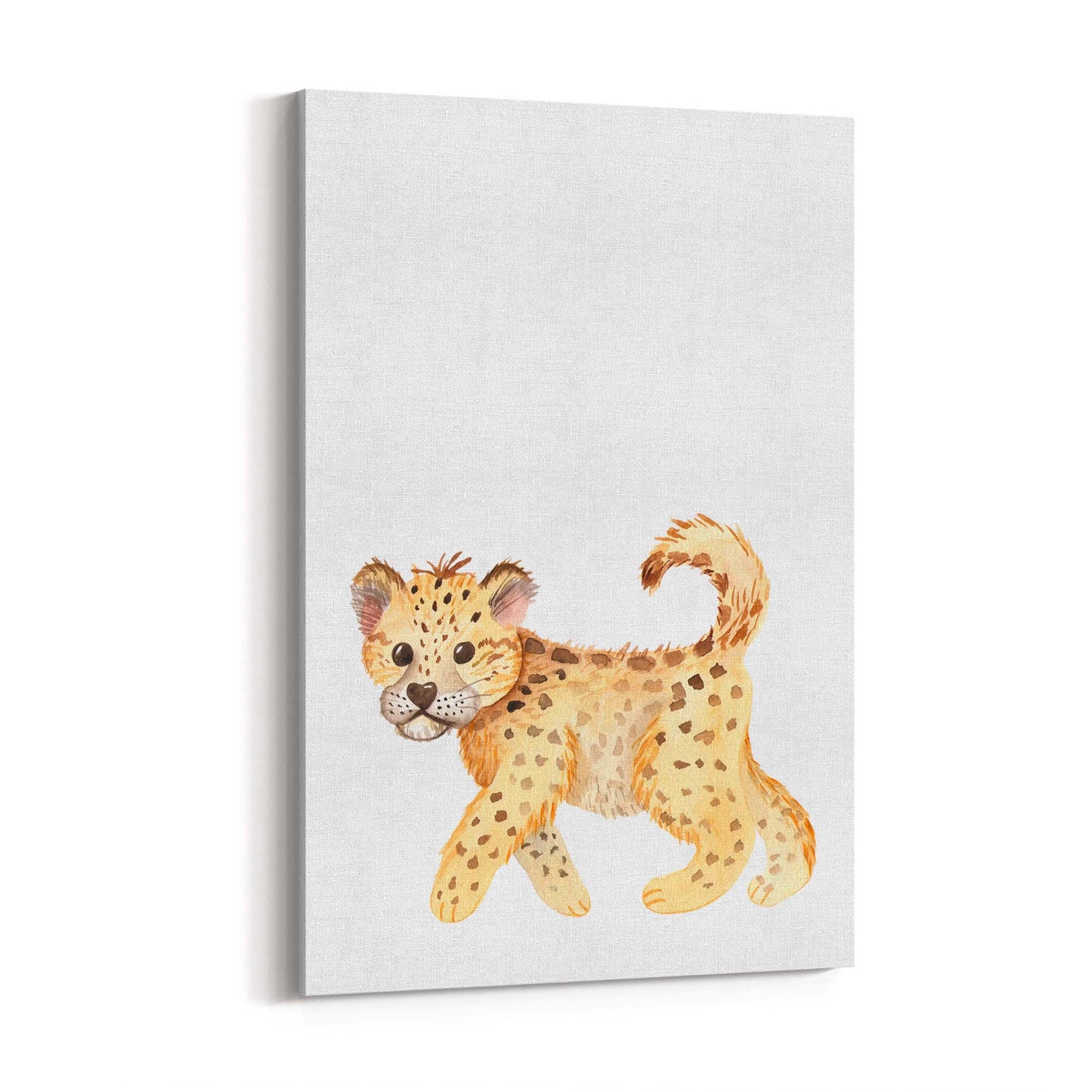 Cartoon Leopard Cute Nursery Baby Animal Art #1 - The Affordable Art Company