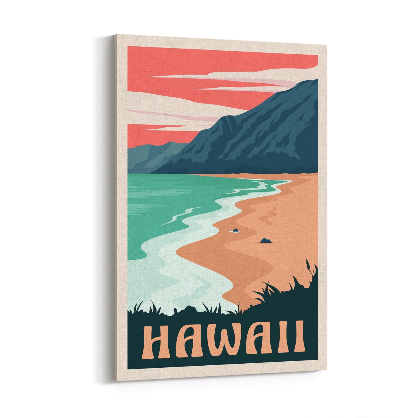 Retro Hawaii, USA Travel Advert Wall Art - Portsby