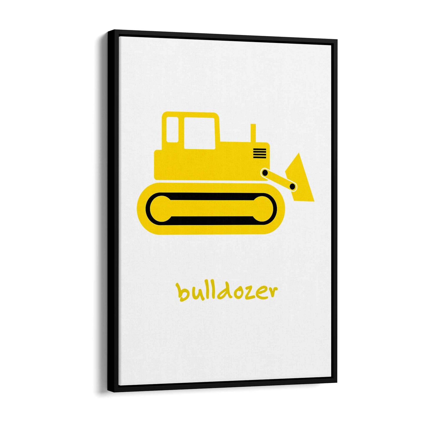 Yellow Digger Boys Bedroom Nursery Wall Art - The Affordable Art Company