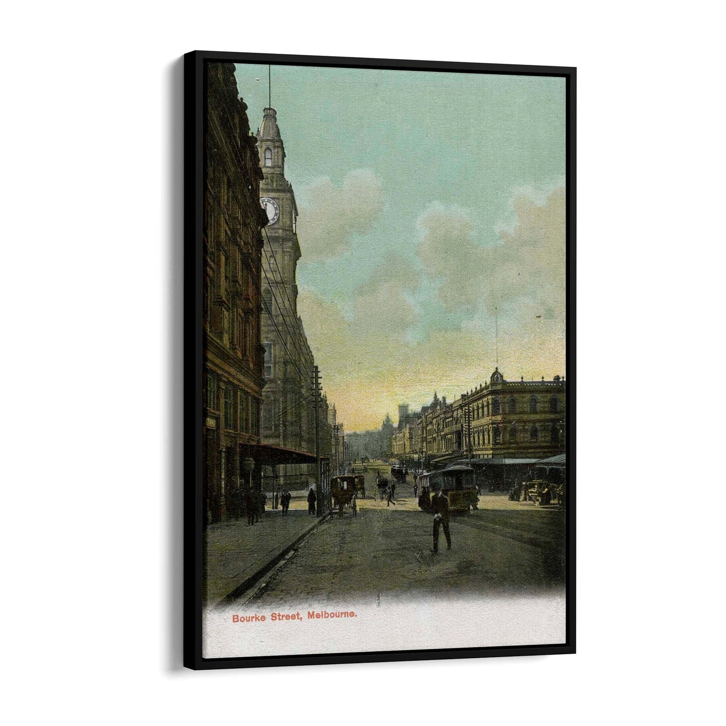 Bourke St, Melbourne Vintage Photograph Wall Art - The Affordable Art Company