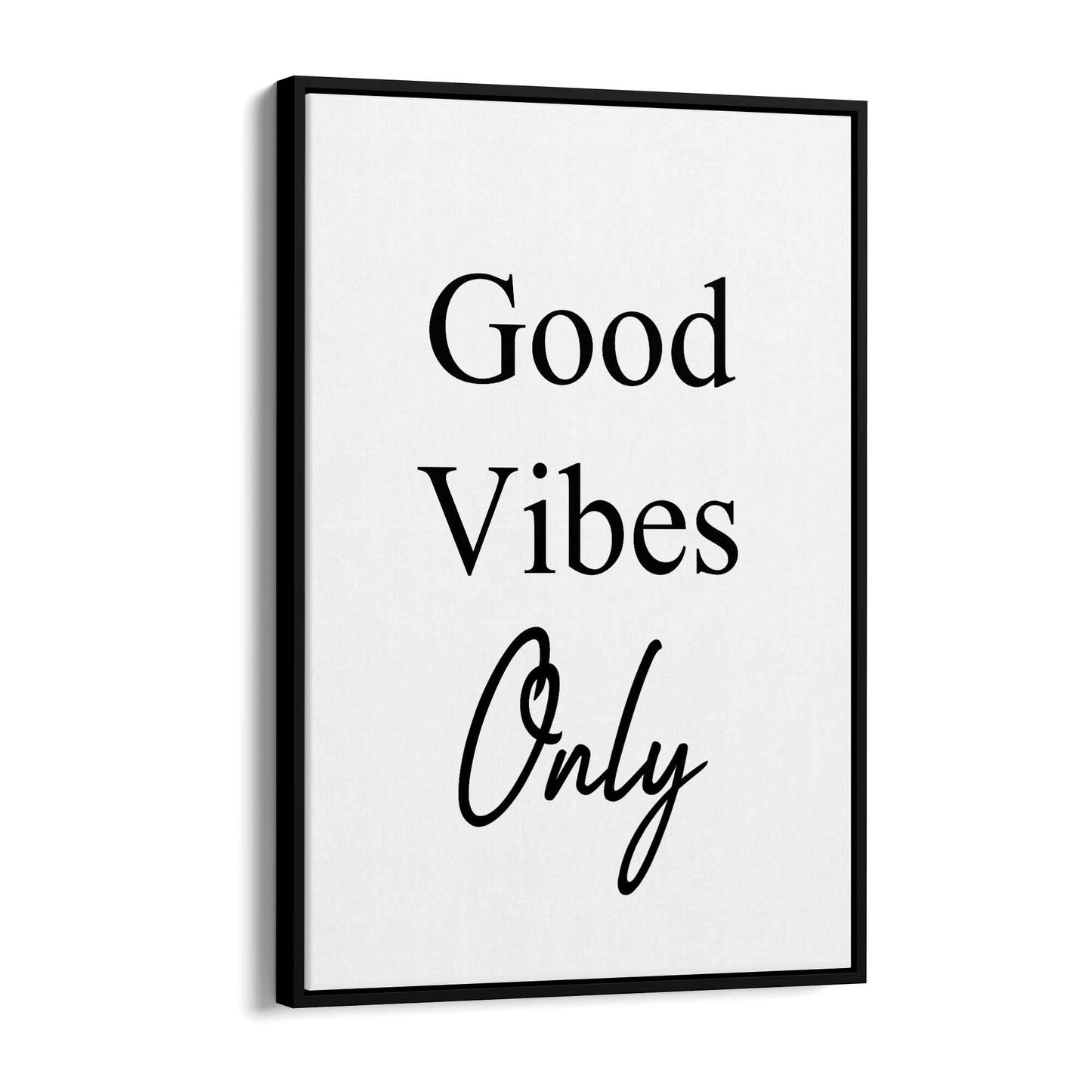 "Good Vibes" Fashion Quote Bedroom Wall Art - The Affordable Art Company