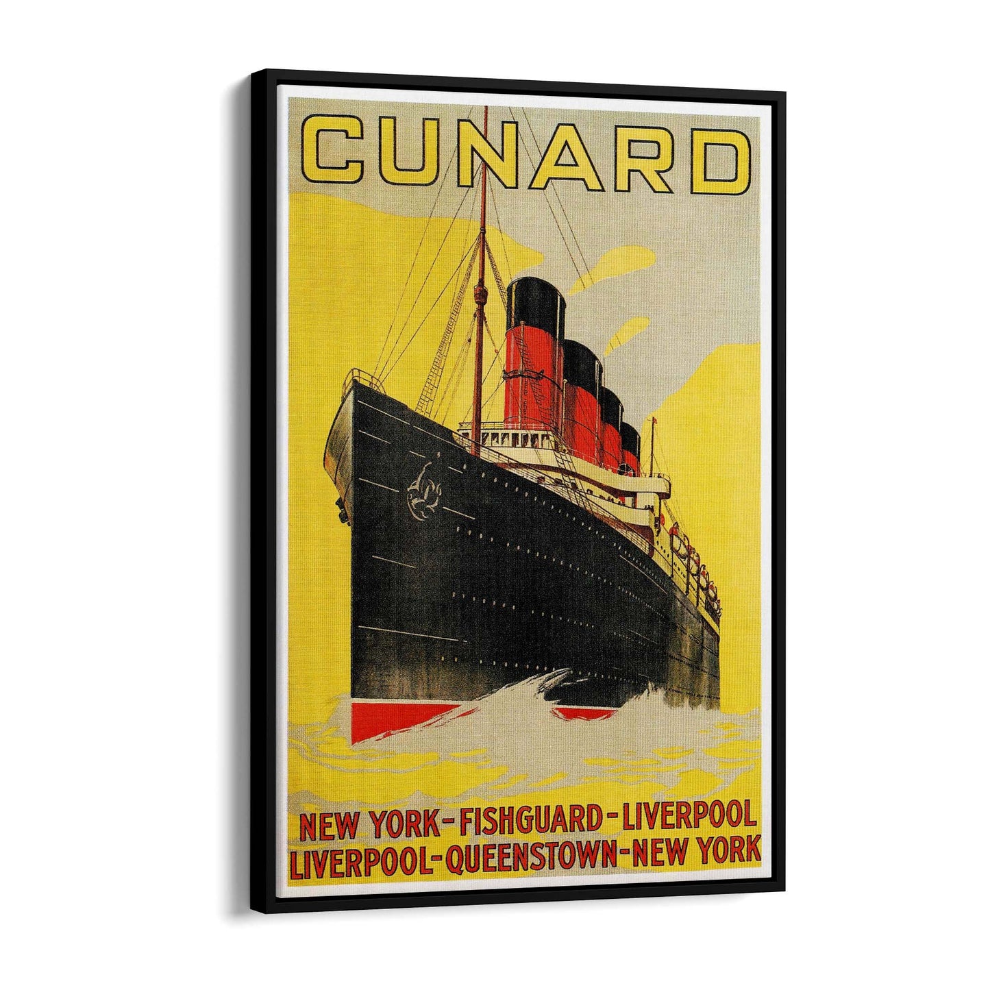 Cunard Line Vintage Shipping Advert Wall Art - The Affordable Art Company