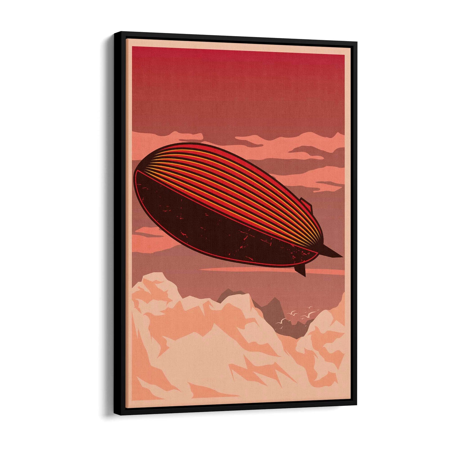 Art Deco Airship Vintage Retro New York Wall Art - The Affordable Art Company