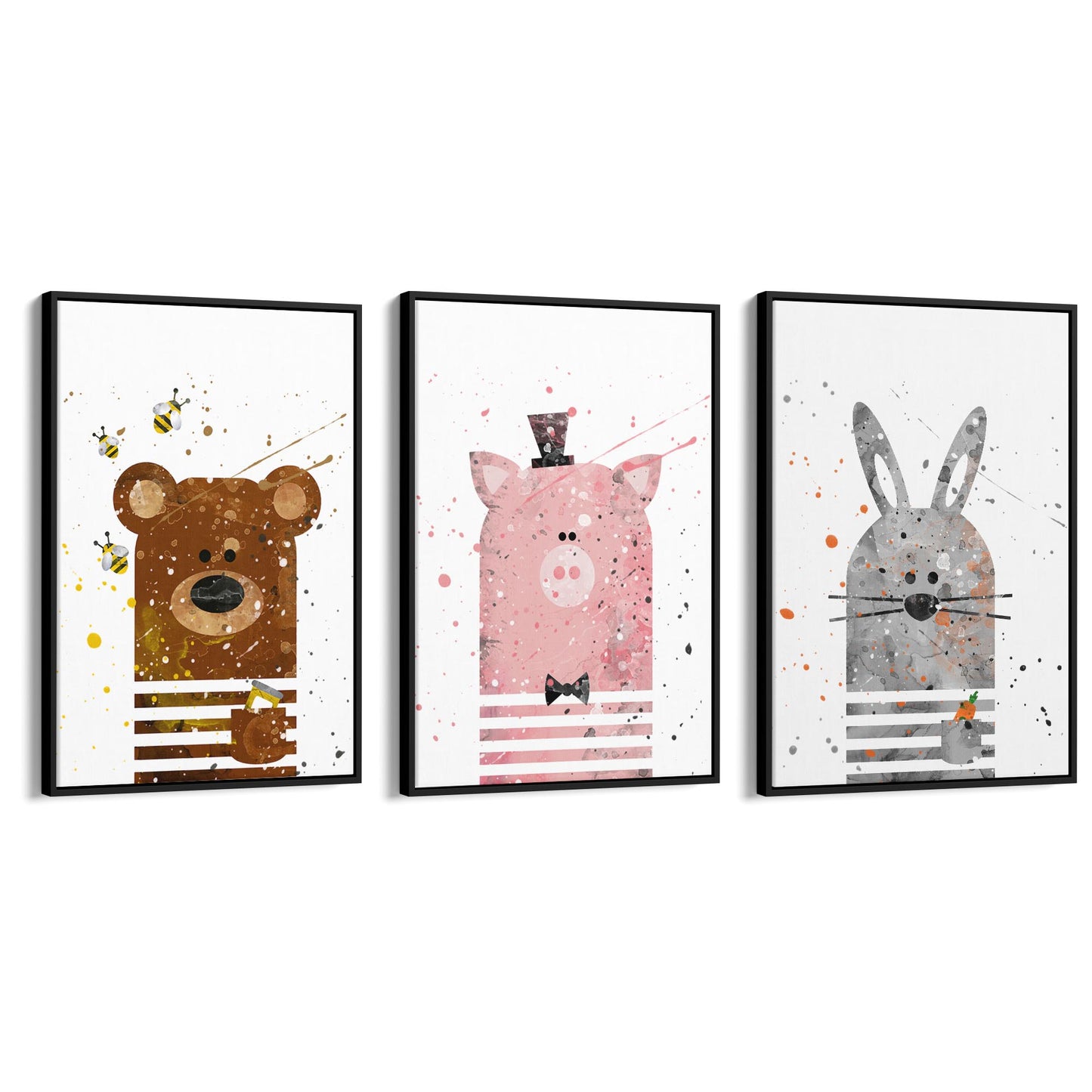 Set of Nursery Animals Wall Art - The Affordable Art Company