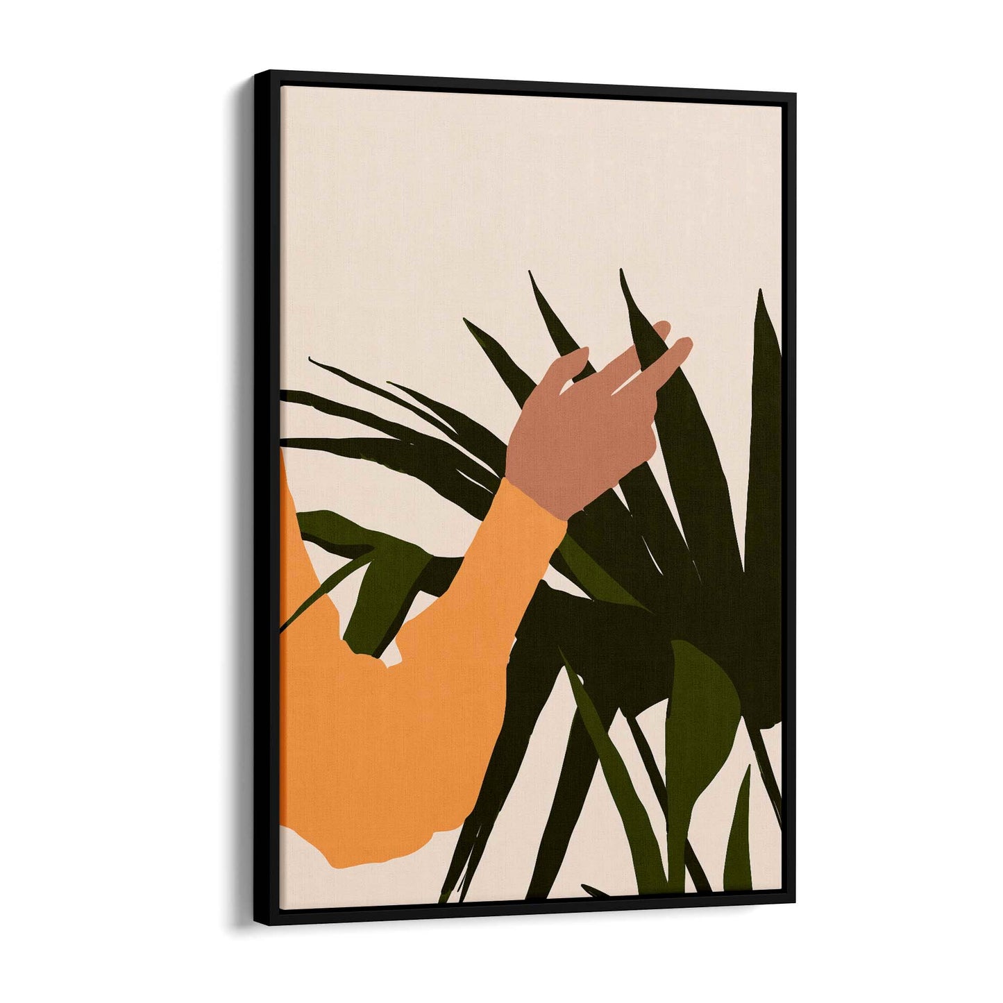 Retro House Plant Modern Pastel Wall Art - The Affordable Art Company