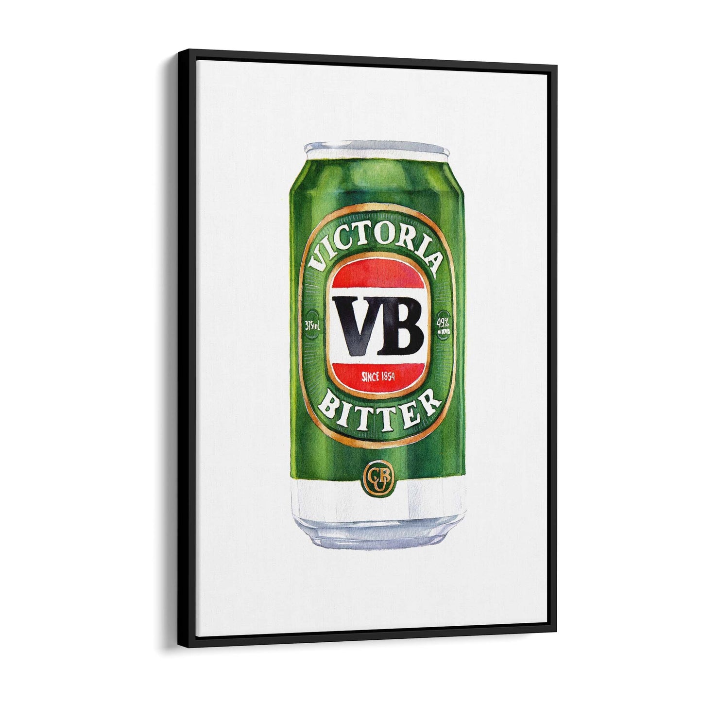 Victoria Bitter Tinnie Beer Painting Gift Wall Art - The Affordable Art Company