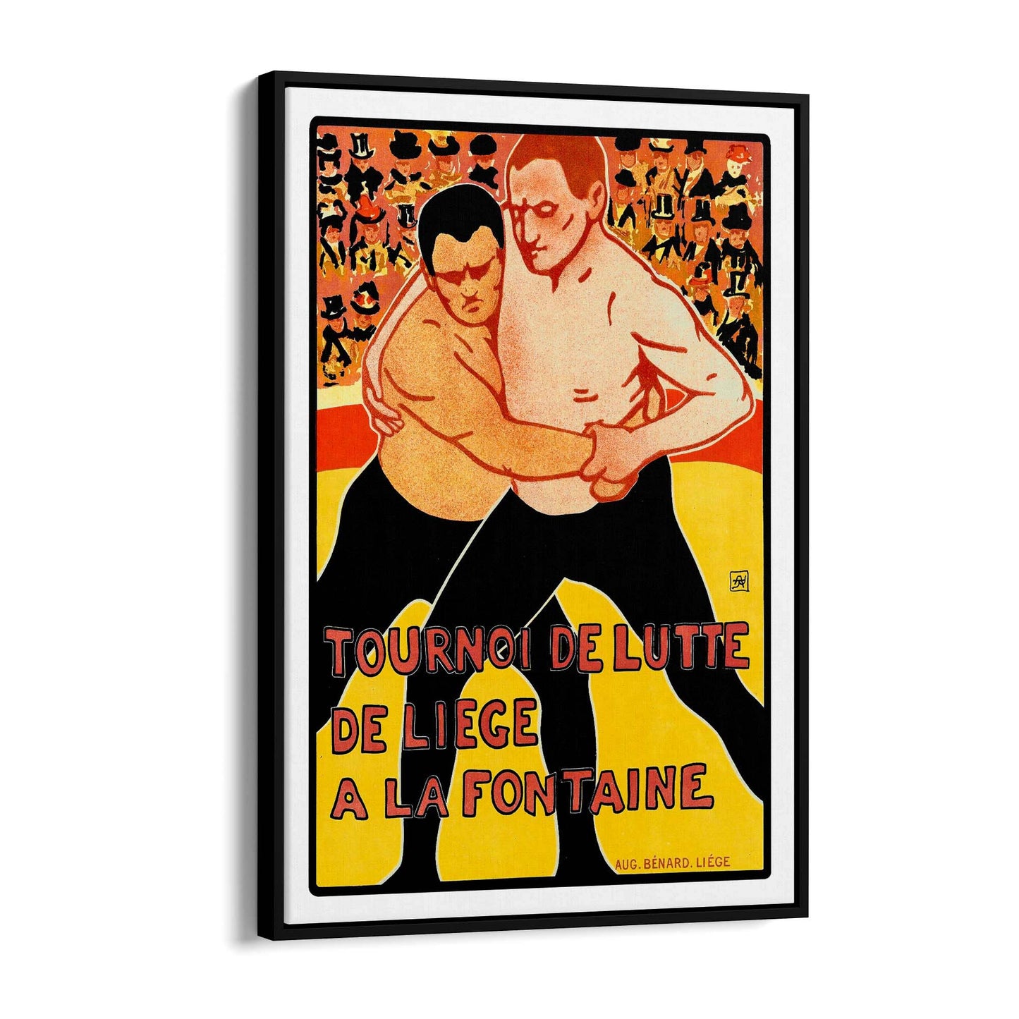 Wrestling Tournament Vintage Sports Advert Wall Art - The Affordable Art Company