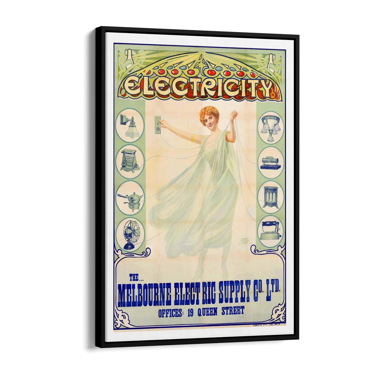 Melbourne Electric Supply Company Vintage Wall Art - The Affordable Art Company