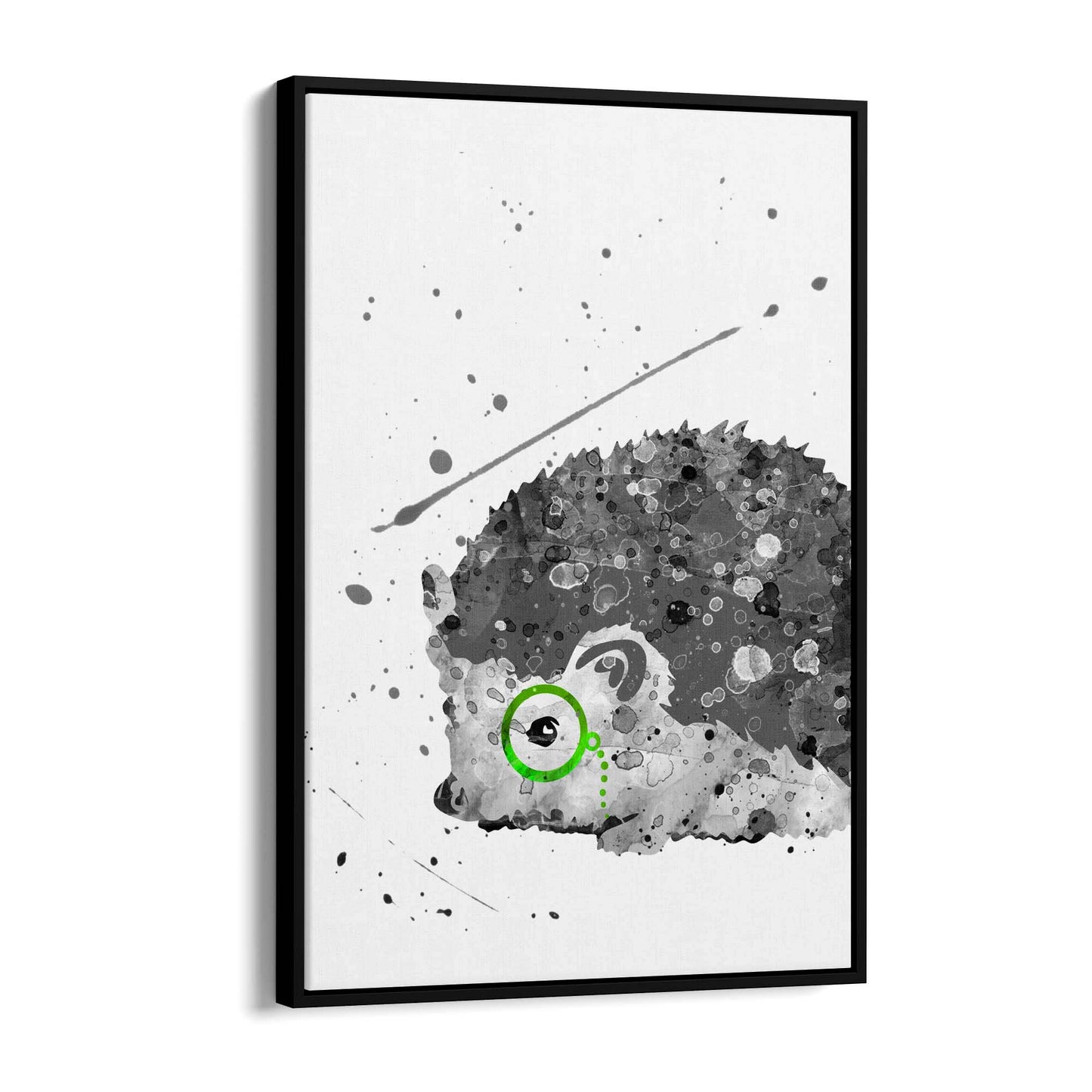 Hedgehog with Glasses Cute Nursery Wall Art - The Affordable Art Company
