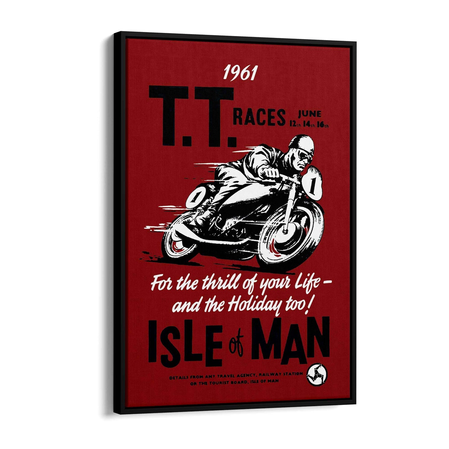 Motorcycle Vintage Man Cave Garage Wall Art - The Affordable Art Company