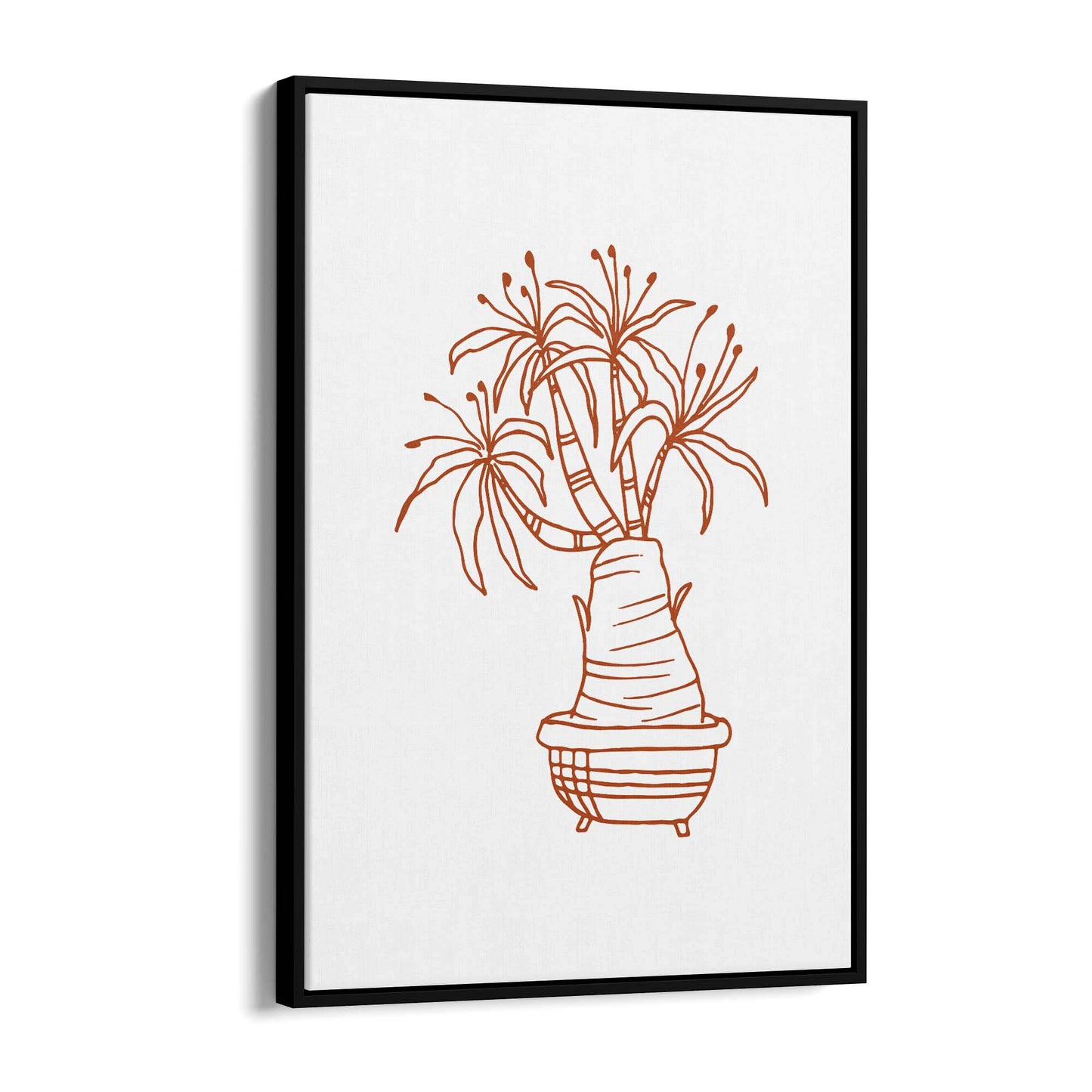 Abstract House Plant Minimal Living Room Wall Art #22 - The Affordable Art Company