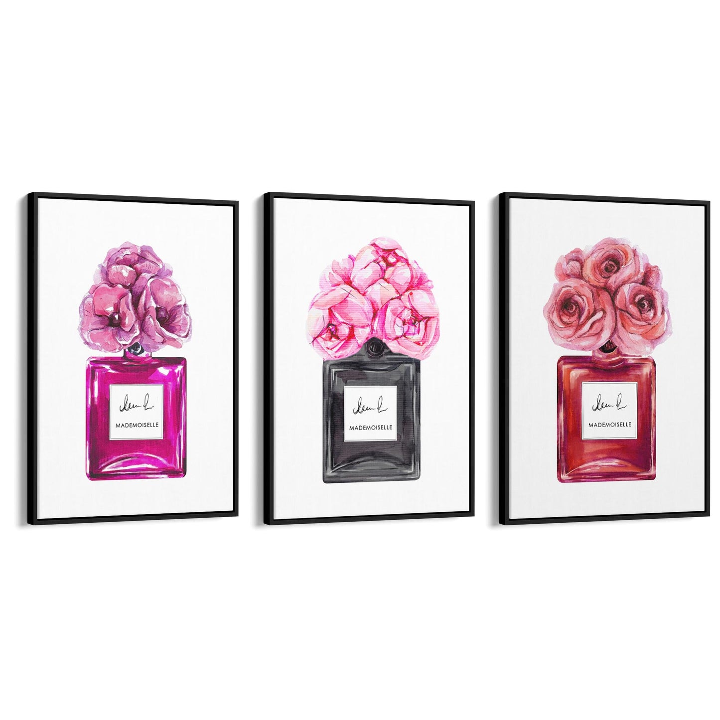 Set of Perfume Bottle Fashion Bedroom Wall Art #2 - The Affordable Art Company