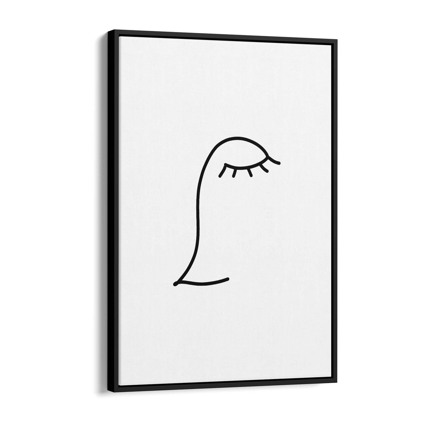 Minimal Abstract Line Face Modern Wall Art #10 - The Affordable Art Company