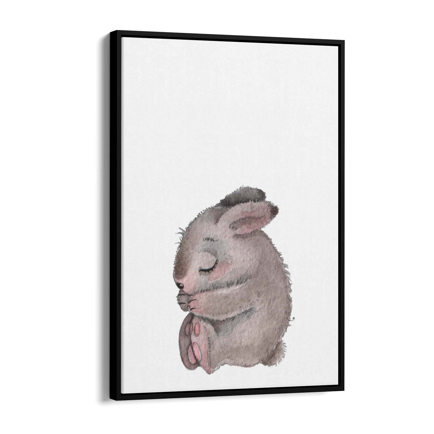 Sleeping Rabbit Cartoon Animal Nursery Wall Art #2 - The Affordable Art Company