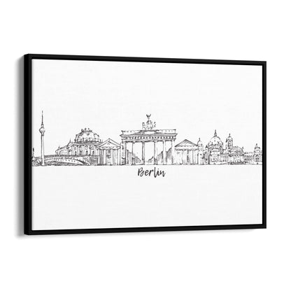 Berlin Germany Cirtscape Drawing Travel Wall Art - The Affordable Art Company