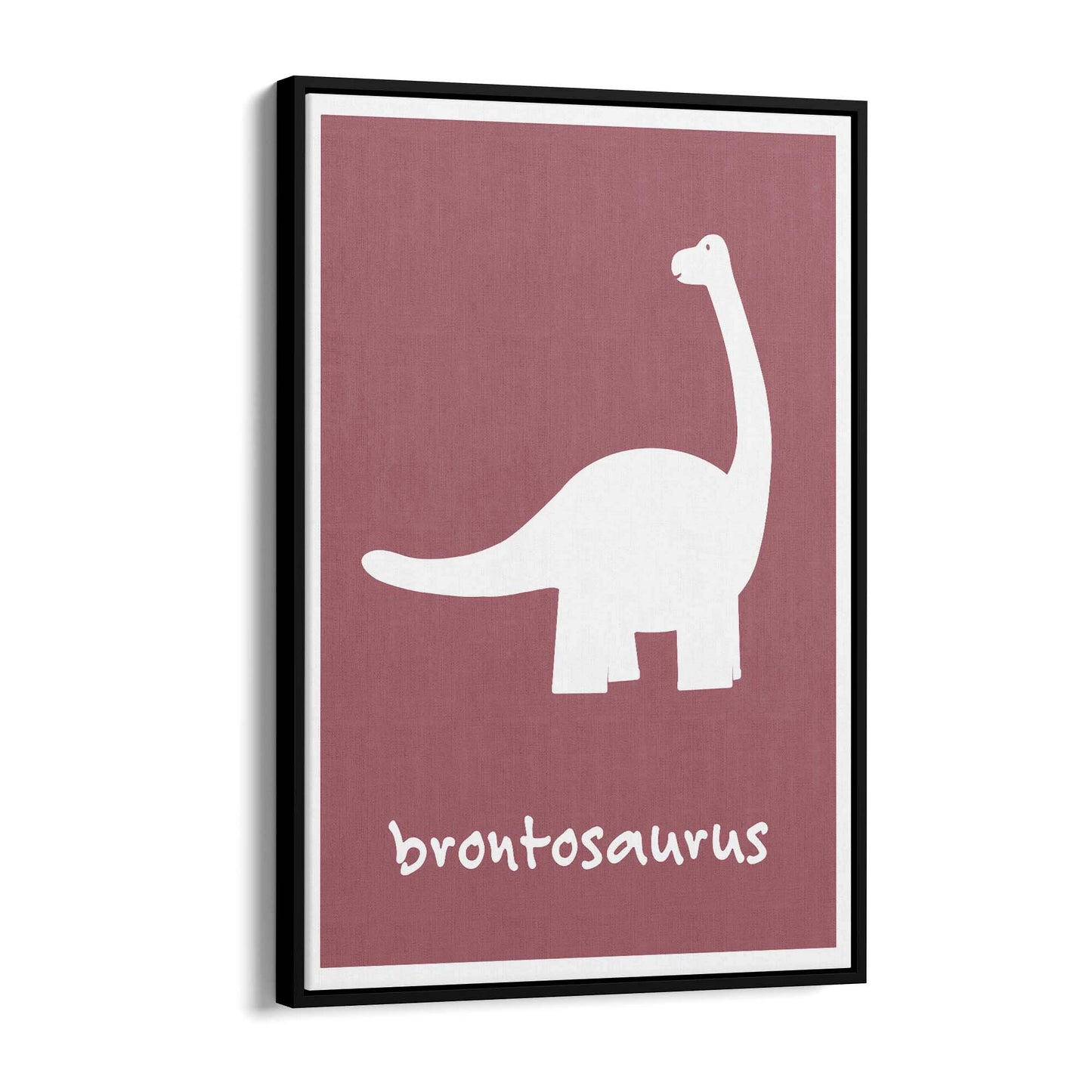 Brontosaurus Red Dinosaur Nursery Boys Bedroom Art - The Affordable Art Company