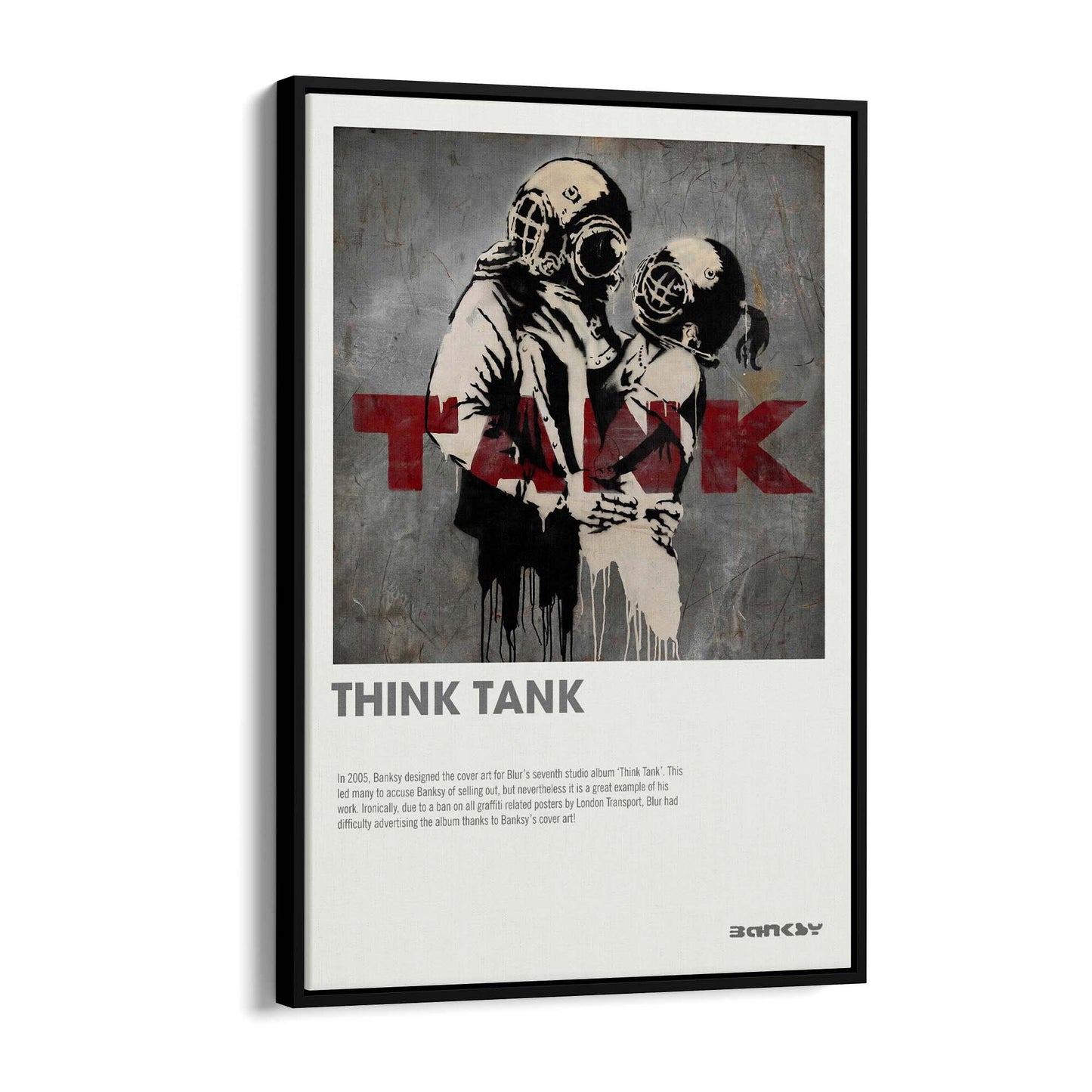 Banksy "Think Tank" Graffiti Gallery Style Wall Art - The Affordable Art Company