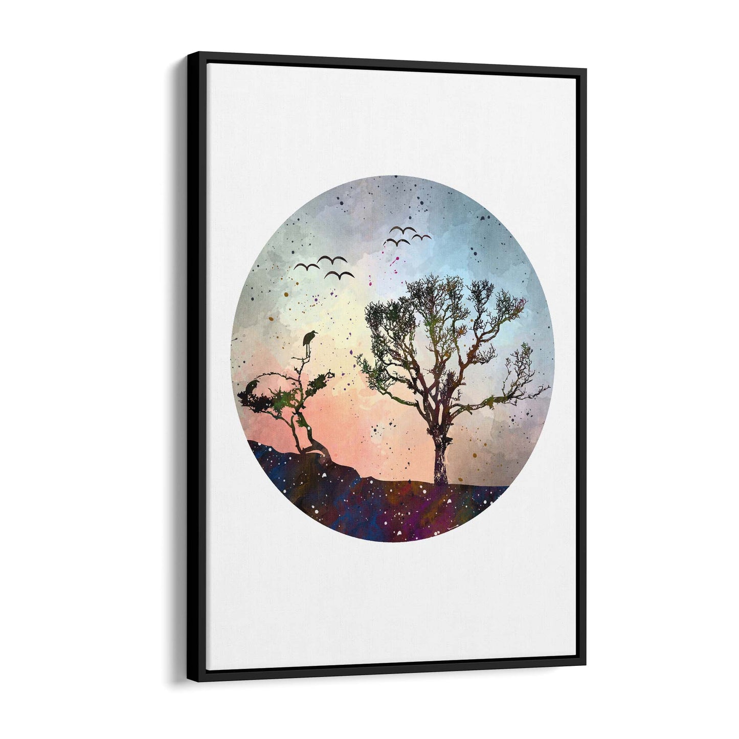 Scandi Circle Landscape Kitchen Minimal Wall Art #3 - The Affordable Art Company