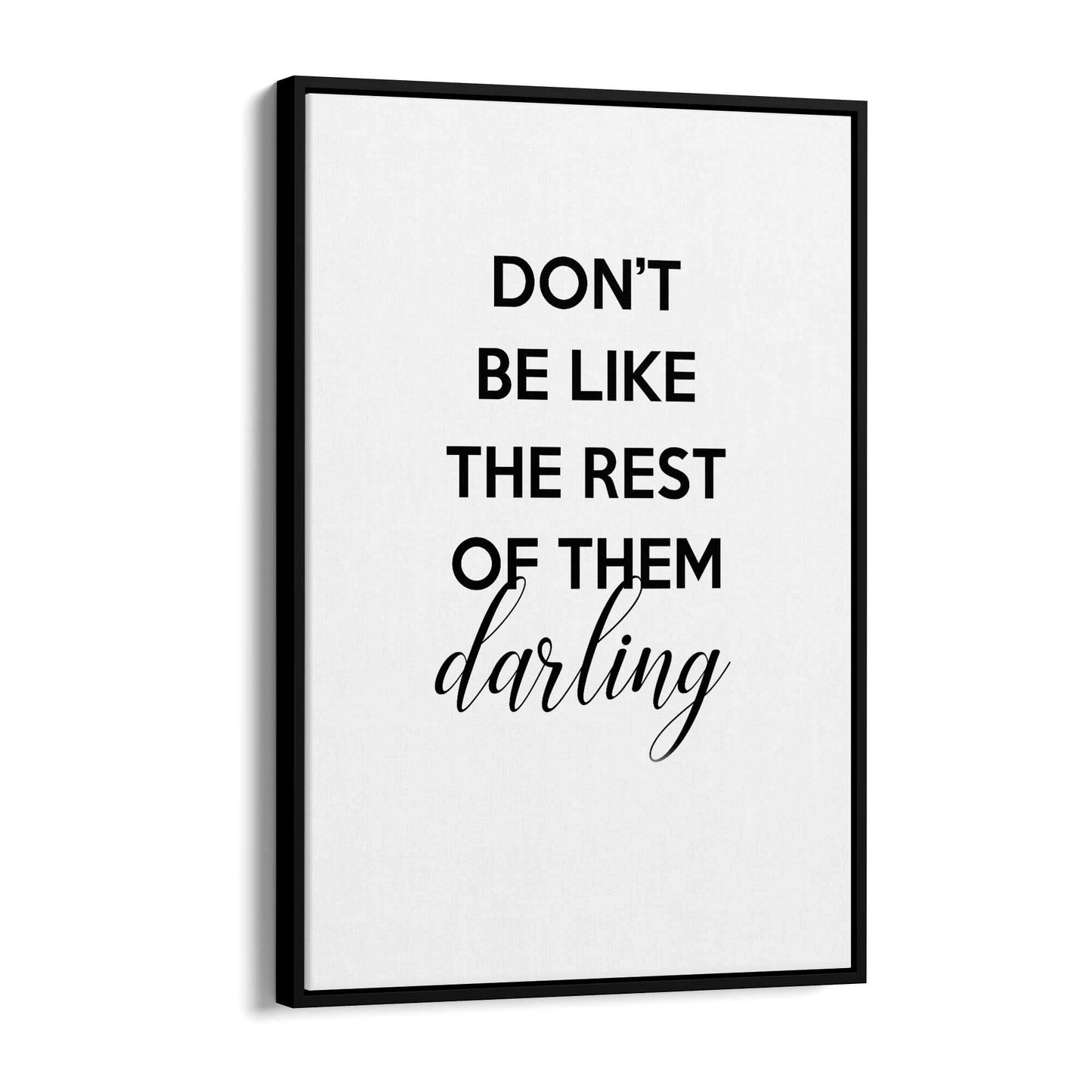 "Darling" Fashion Bedroom Artwork Quote Wall Art - The Affordable Art Company