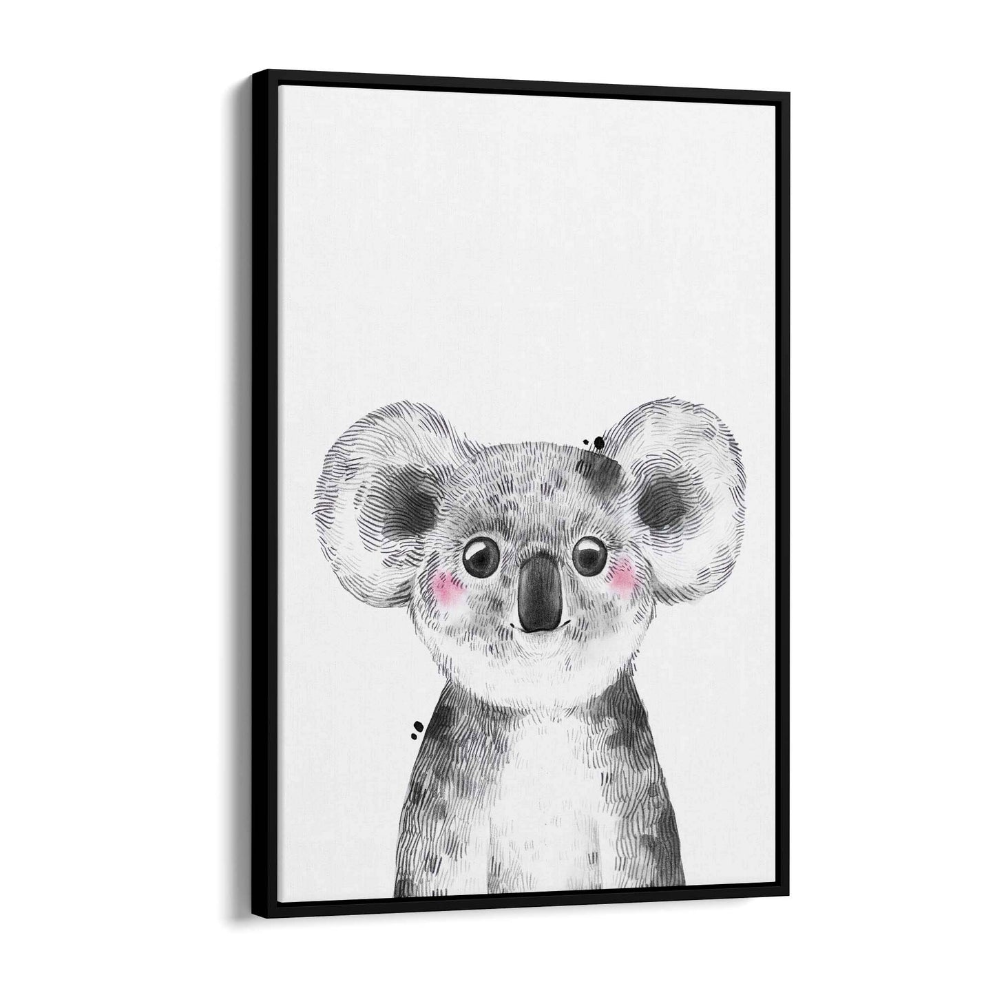 Cute Blushing Baby Koala Nursery Animal Wall Art - The Affordable Art Company