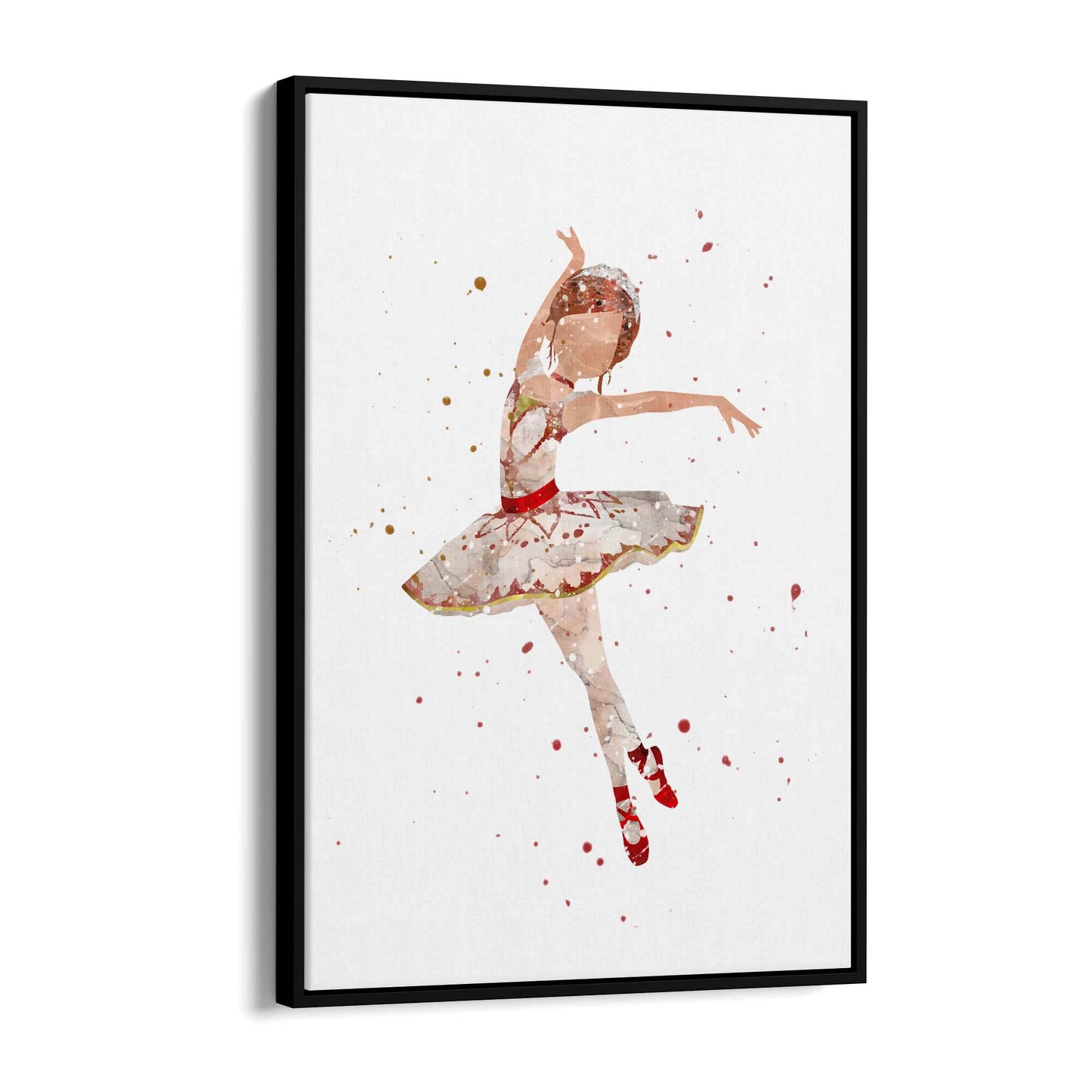White Ballerina Girls Bedroom Ballet Wall Art #1 - The Affordable Art Company