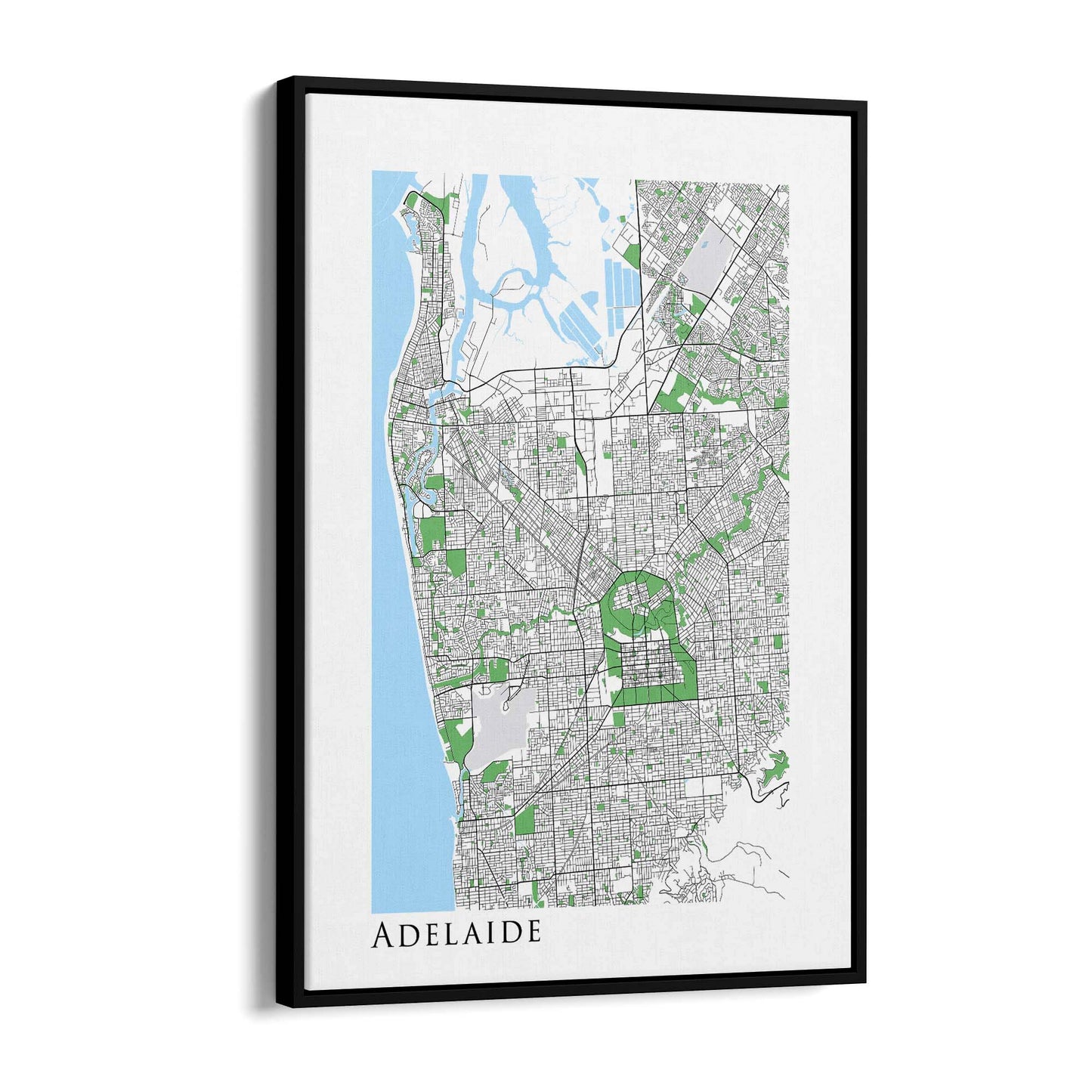 Minimal Adelaide Map South Australia Wall Art - The Affordable Art Company