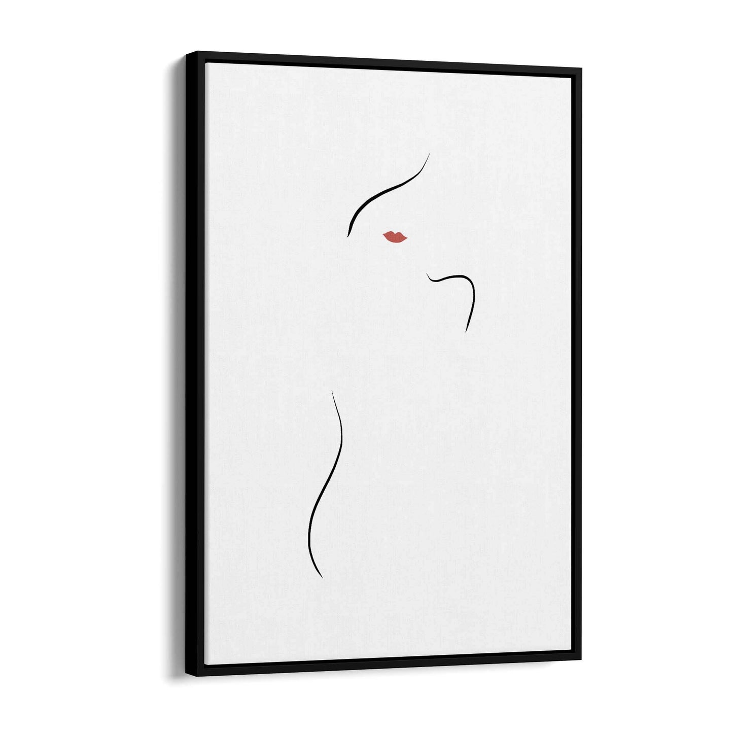 Female Body Nude Minimal Line Drawing Wall Art #2 - The Affordable Art Company